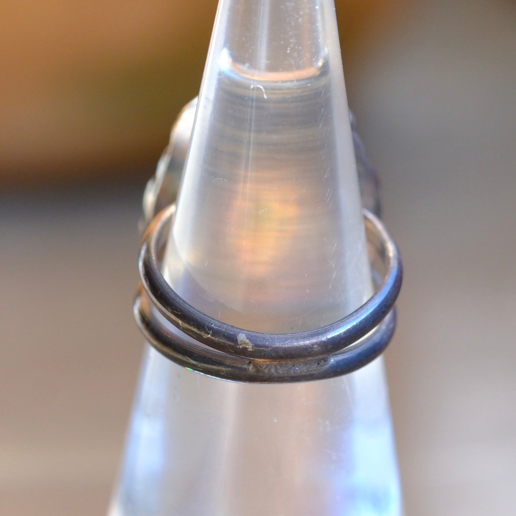 Vintage Sterling Coral Feather Ring 4.5