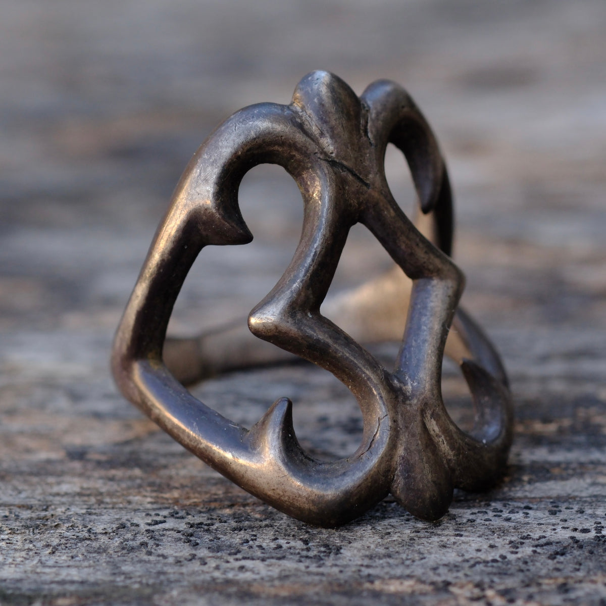 Vintage Sterling Silver Sandcast. Ring 10.5