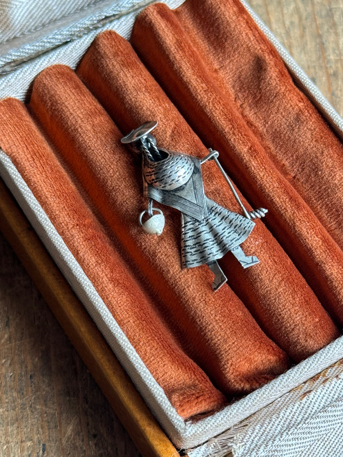 Vintage Sterling Silver Water Bearer Pin