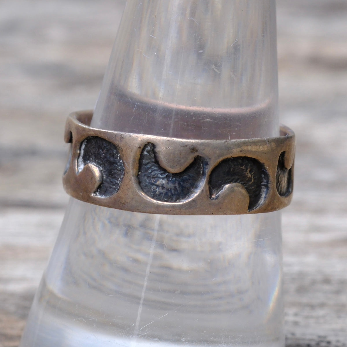 Vintage Sterling Stamped Band Ring 9