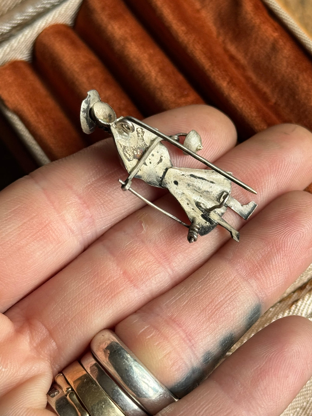 Vintage Sterling Silver Water Bearer Pin
