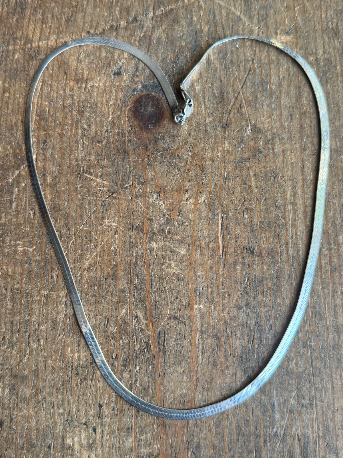 Vintage Sterling Silver 19” Herringbone Chain