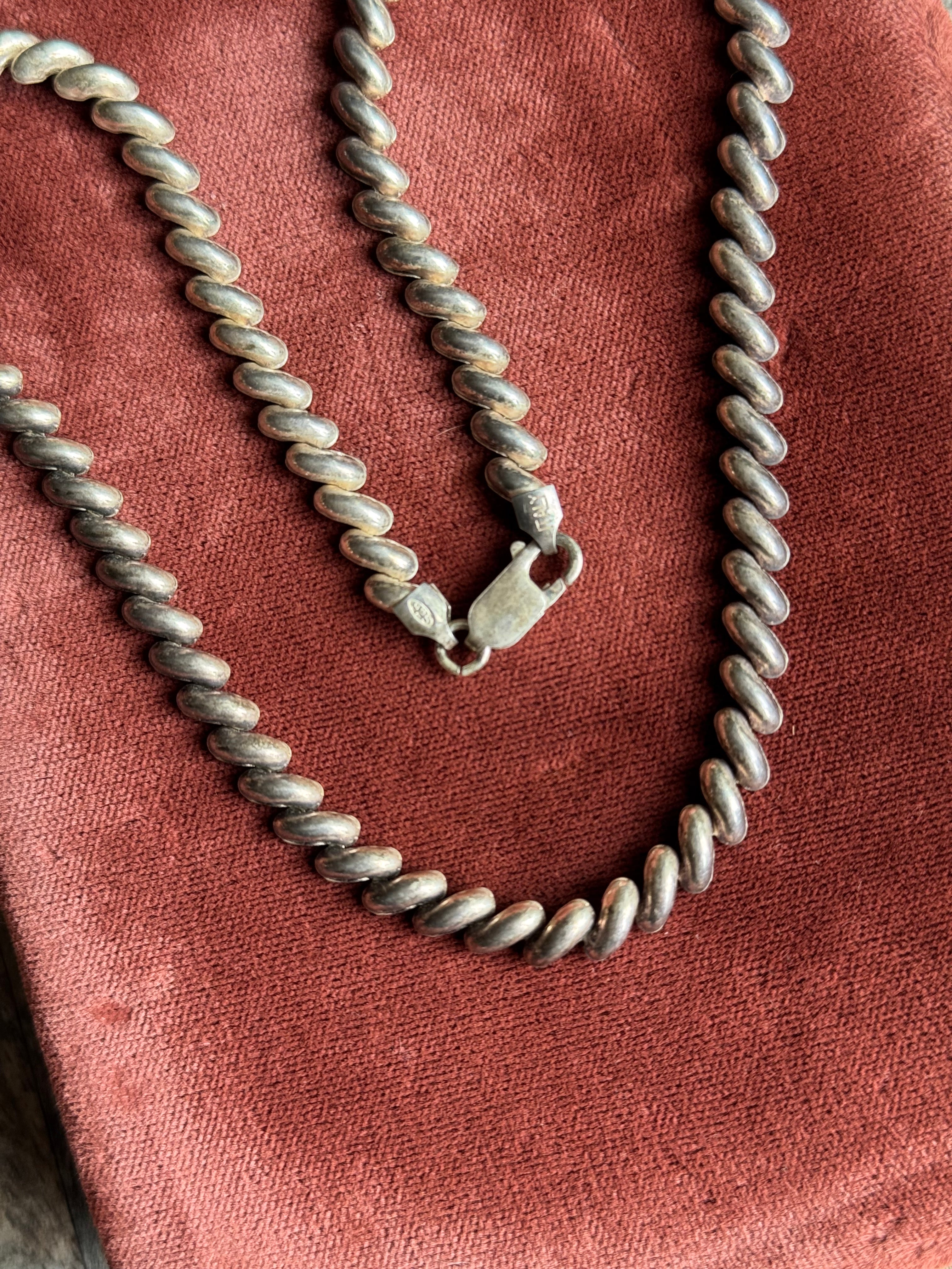 Vintage Sterling Silver 16” San Marco Chain