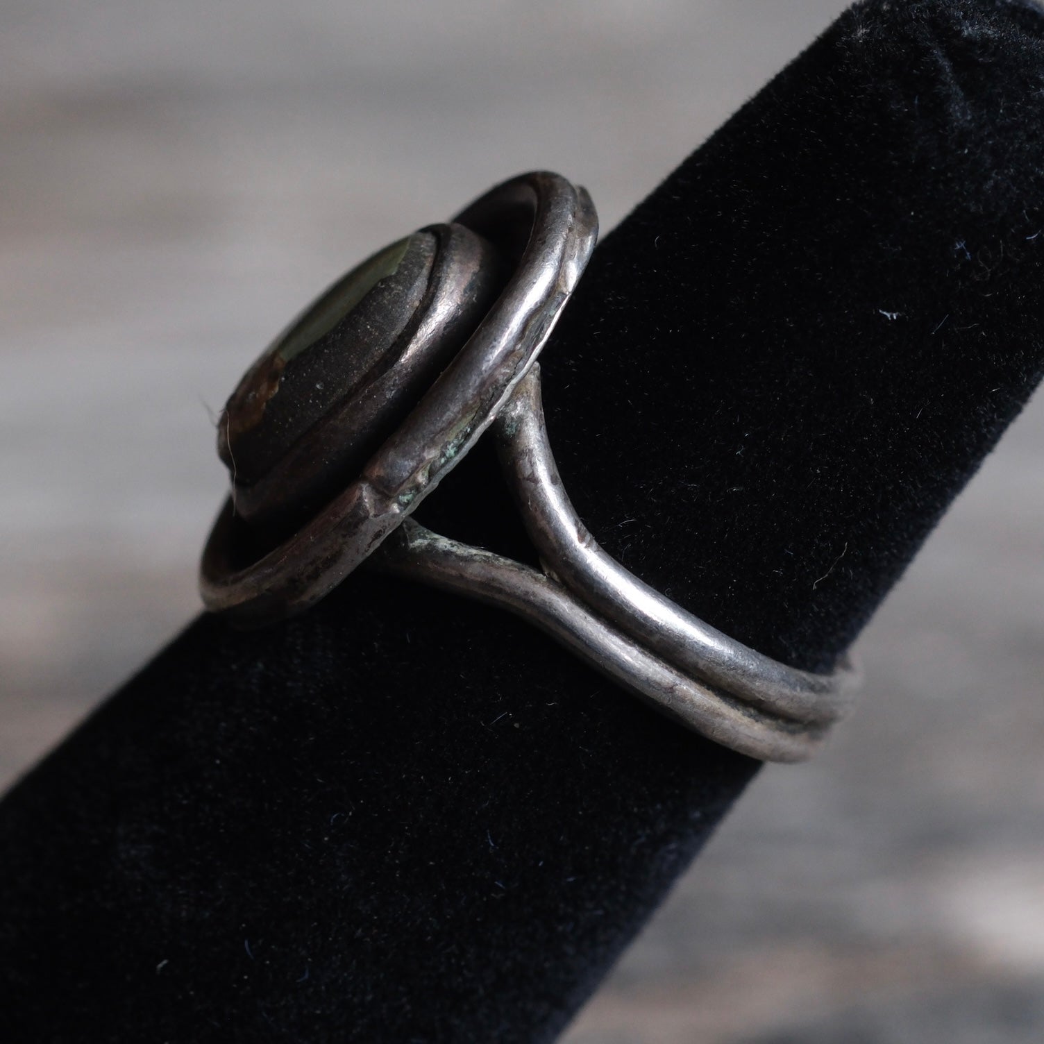Vintage Sterling Turquoise Ring 4.25