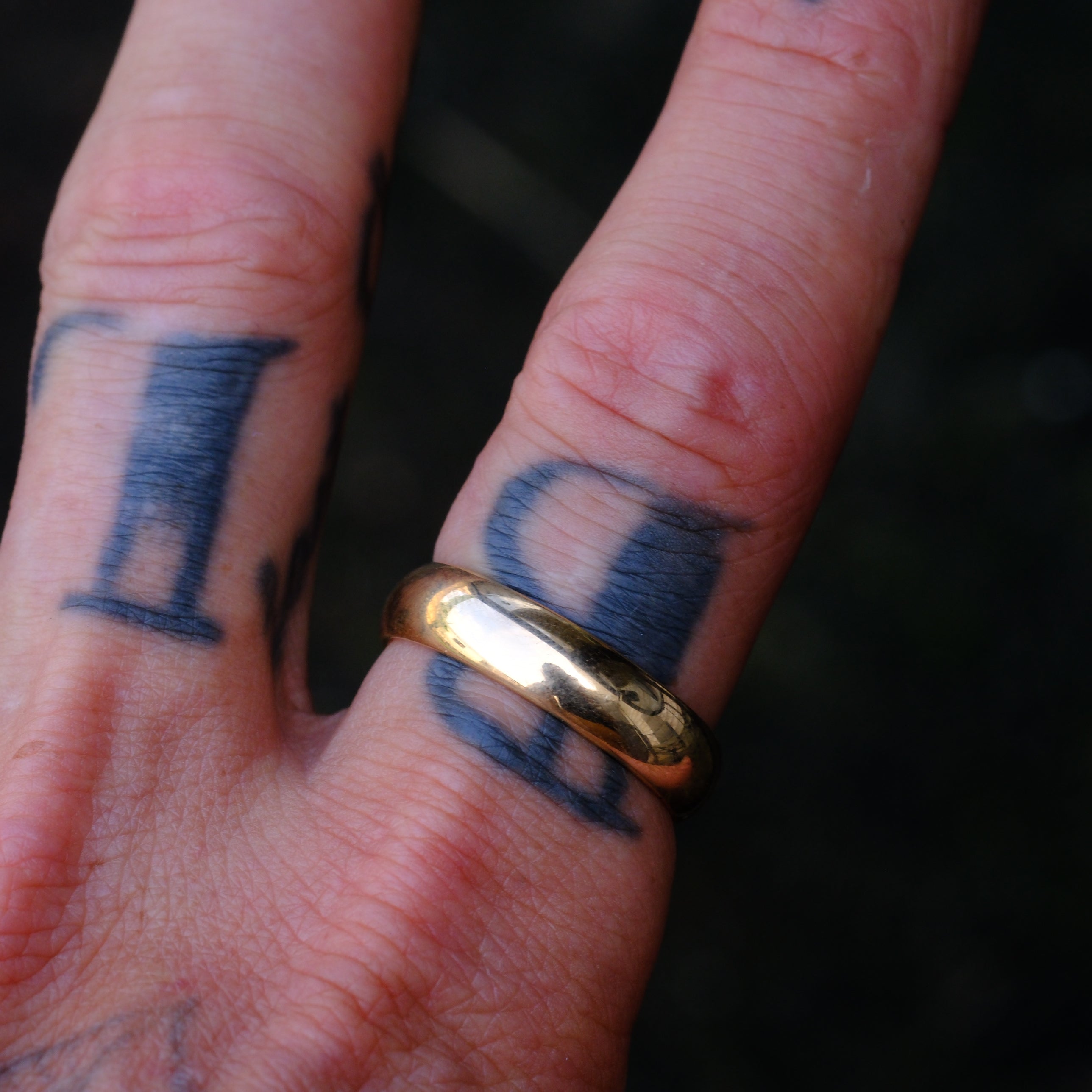 Vintage 14K Gold Band Ring 9.75 8.4 Grams