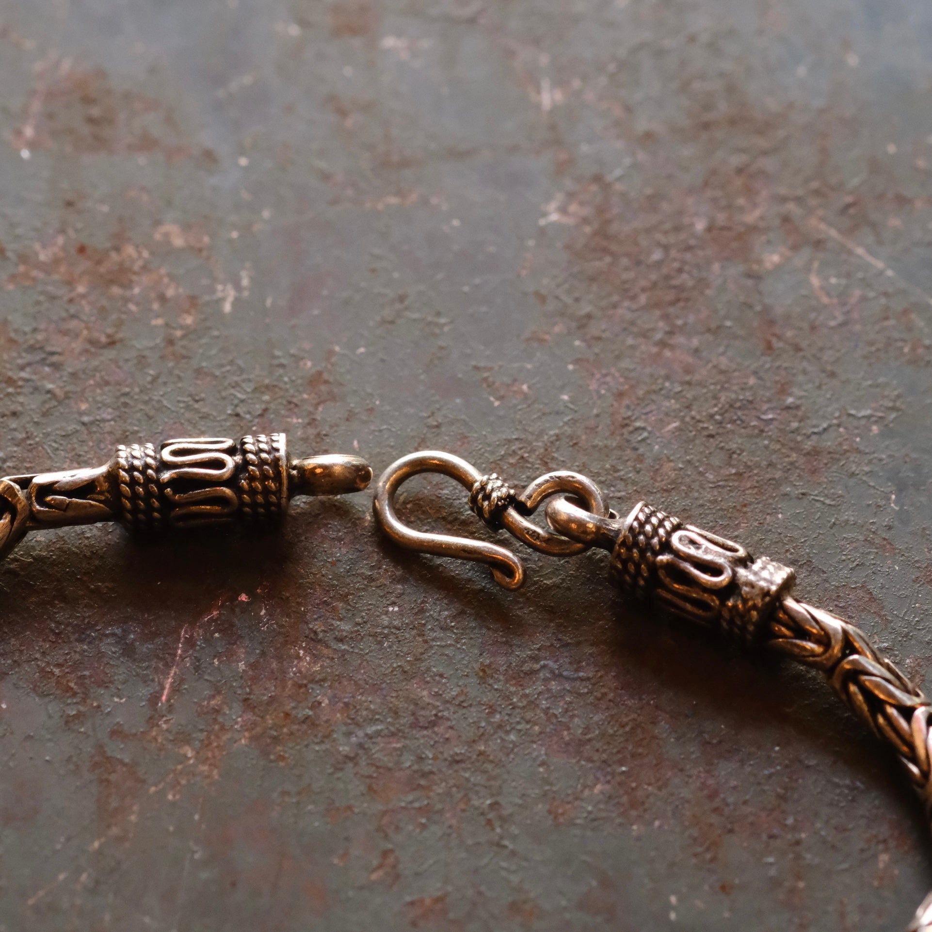 Vintage Sterling Byzantine Chain Bracelet