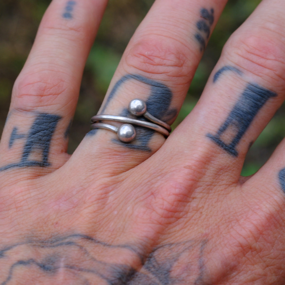 Vintage Sterling Modernist Ring 7.25