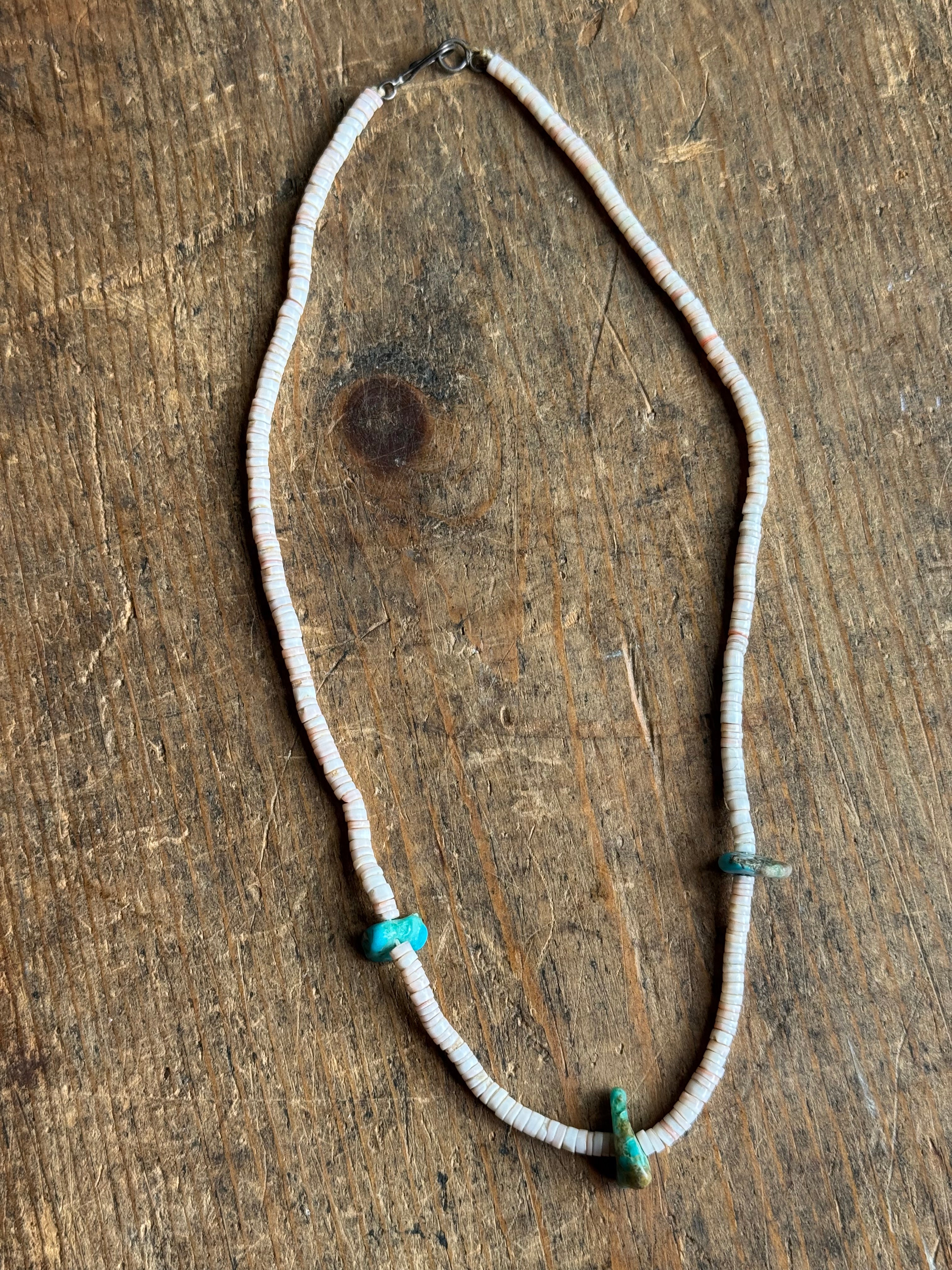 Vintage Shell and Turquoise Necklace