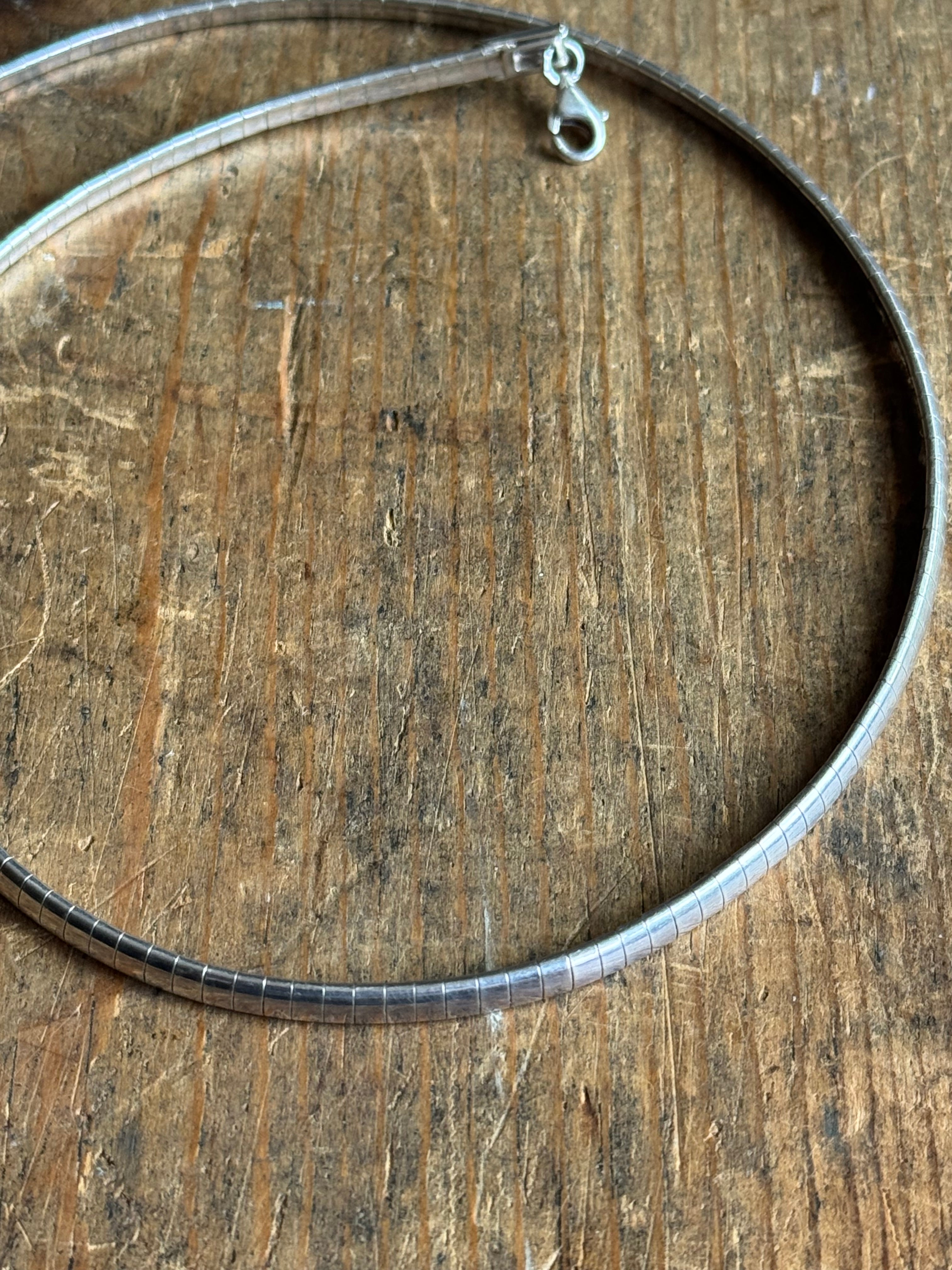 Vintage Sterling Silver 16.5” Snake Box Snake Collar