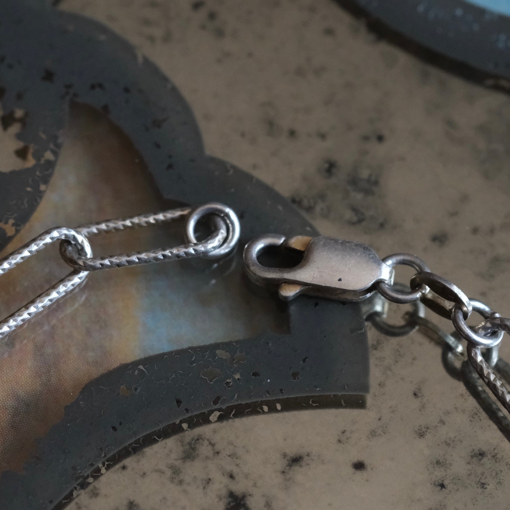 Vintage Sterling Paperclip Chain Bracelet 7.5"