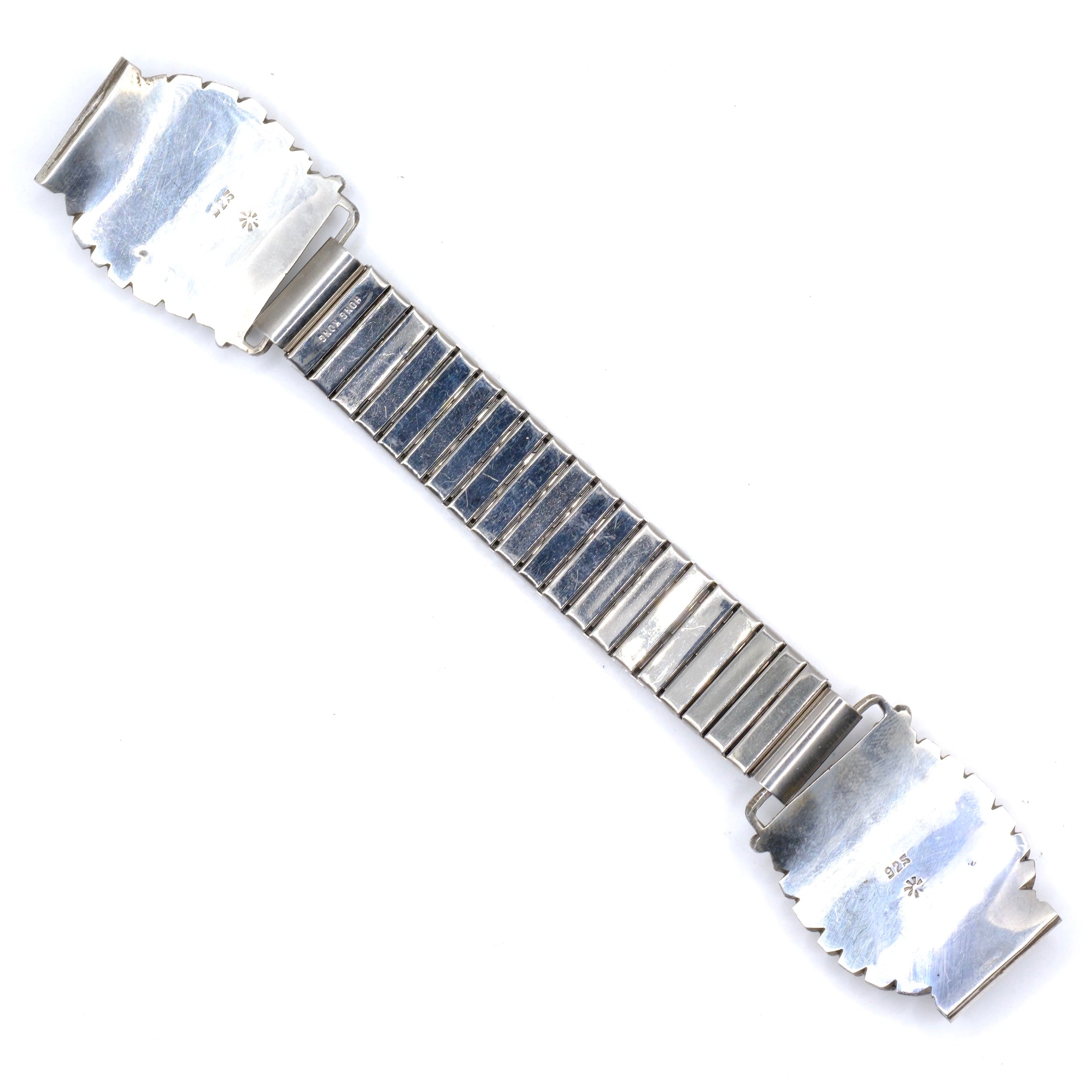 Vintage Sterling Turquoise Feather Watch Band