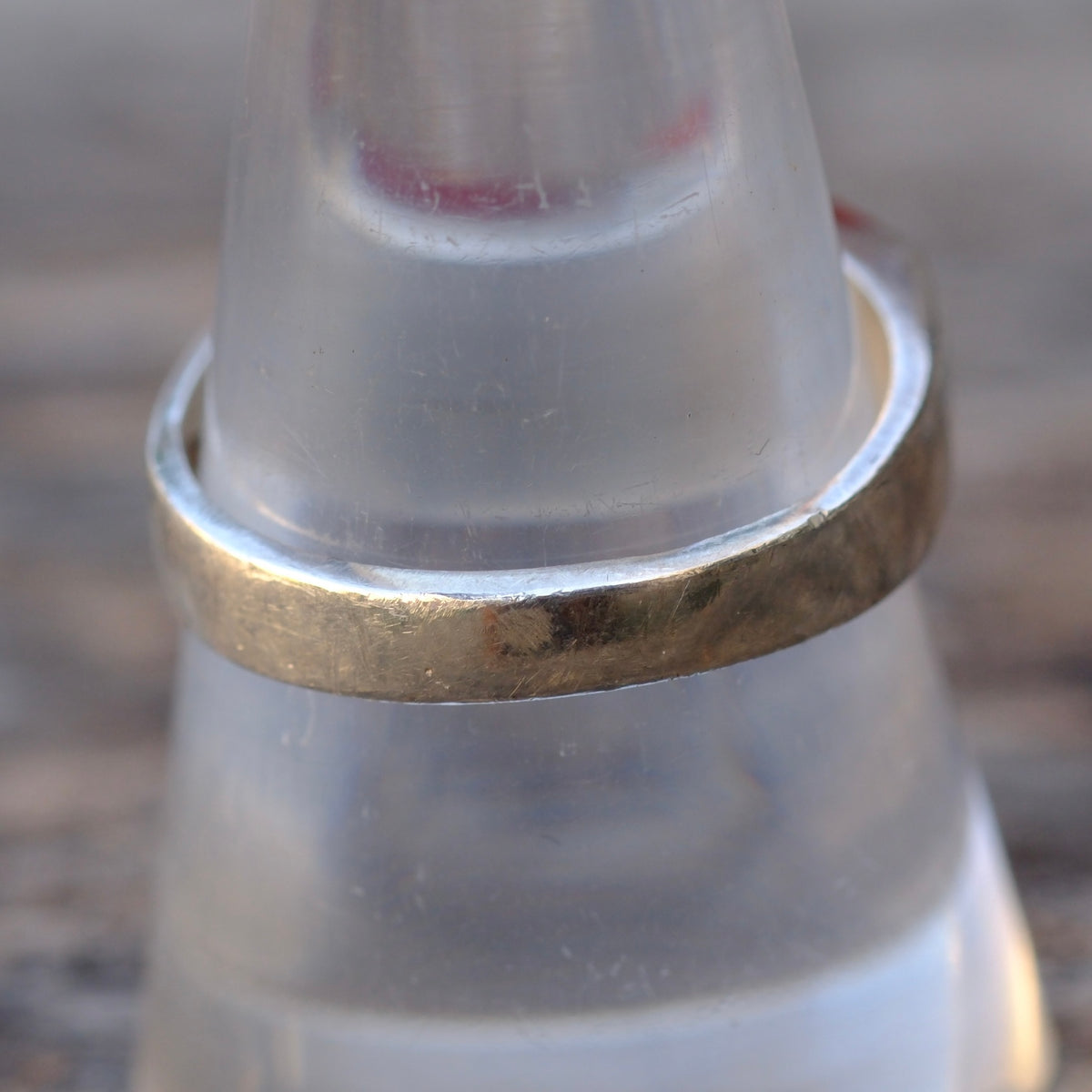 Vintage Sterling Coral Inlay Ring 9.25