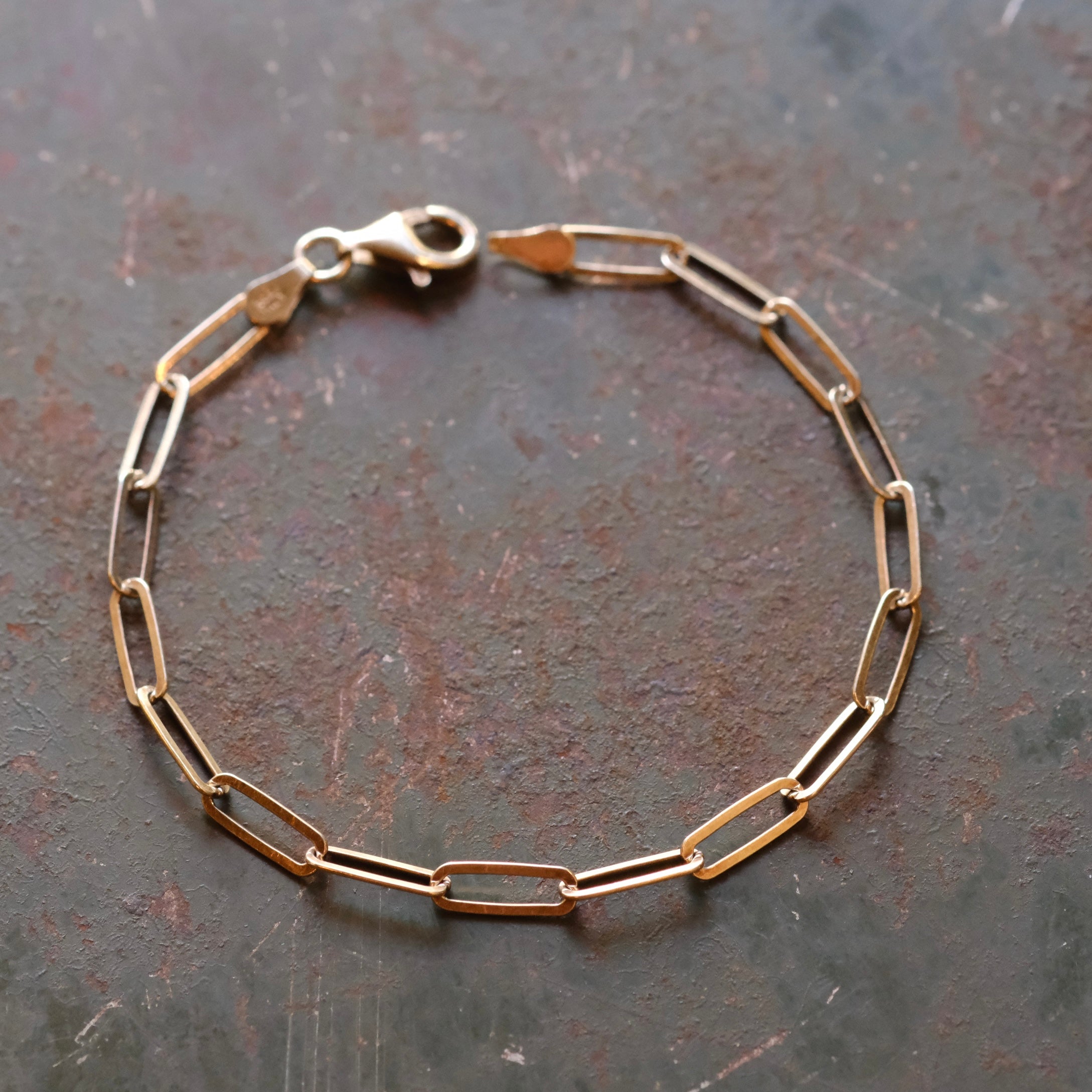 Vintage Sterling Paperclip Chain Bracelet