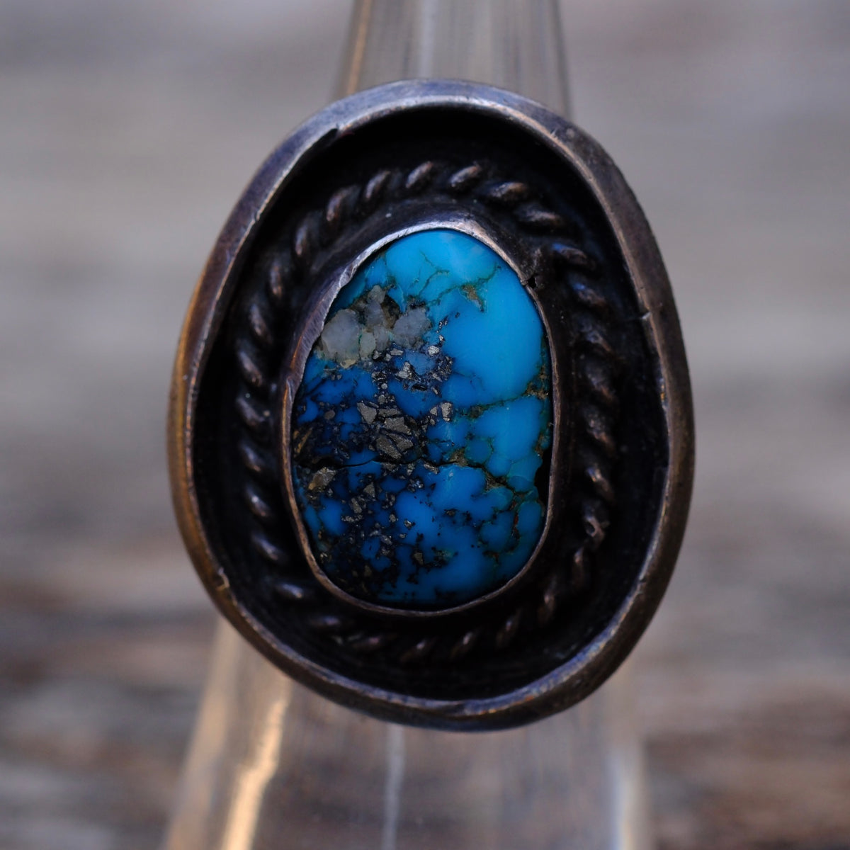 Vintage Sterling Morenci Roper Ring 6