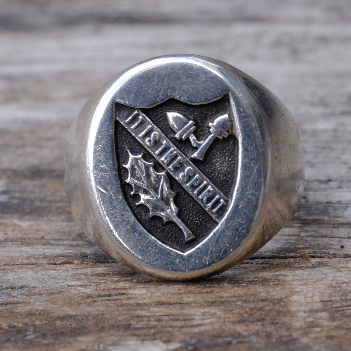 Vintage Sterling Silver Signet Ring 3.5