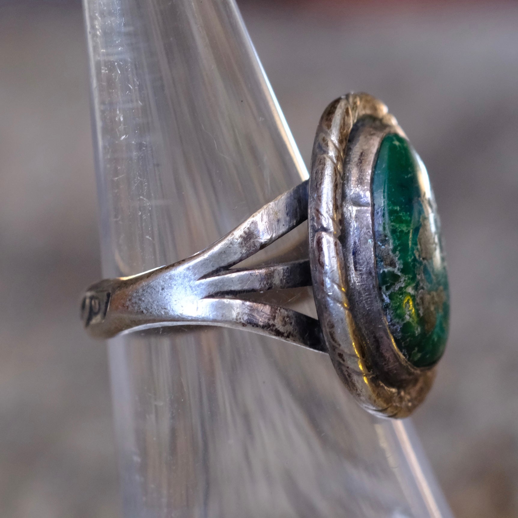 Vintage Sterling Turquoise Ring 6.5