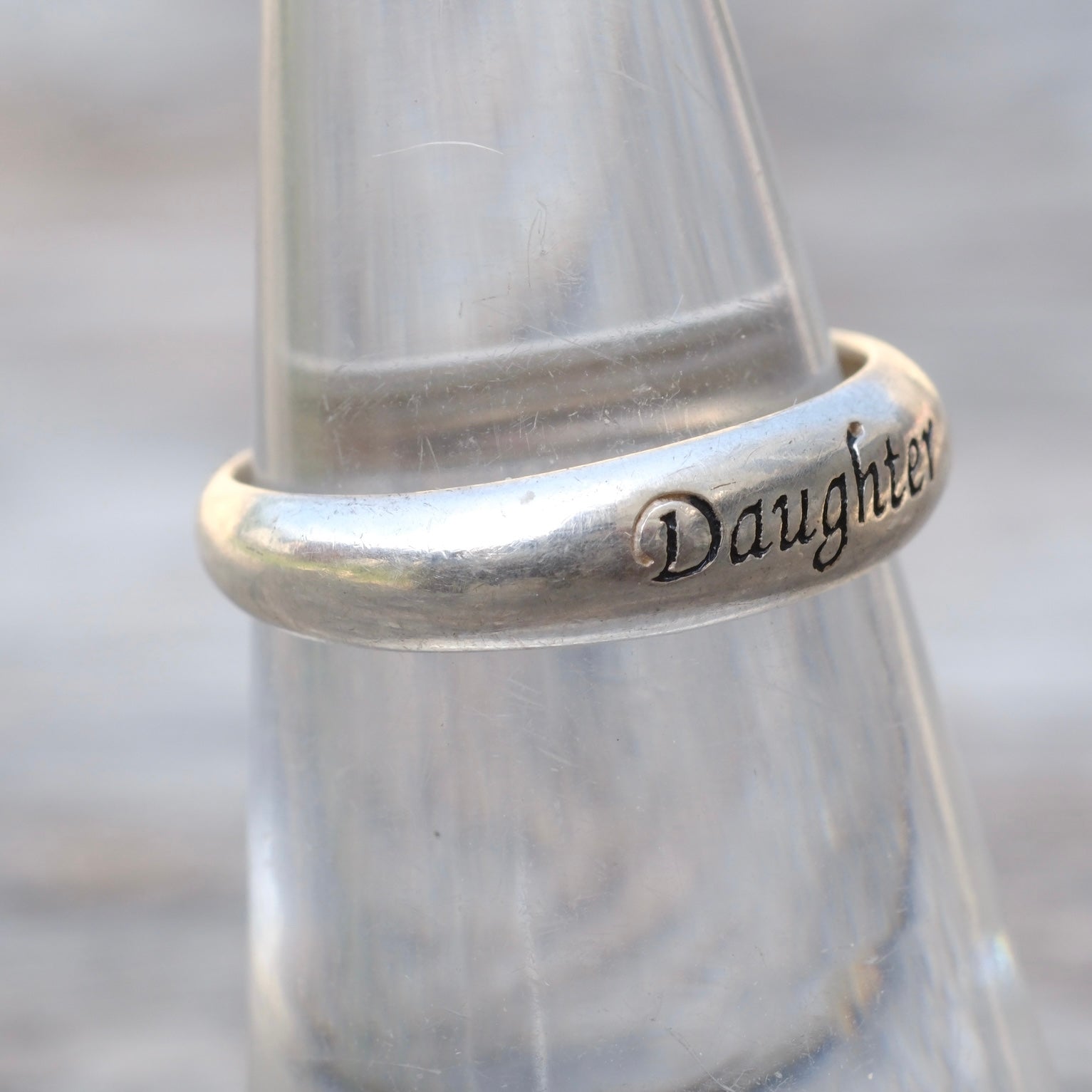Vintage Sterling DAUGHTER Band Ring 5.5