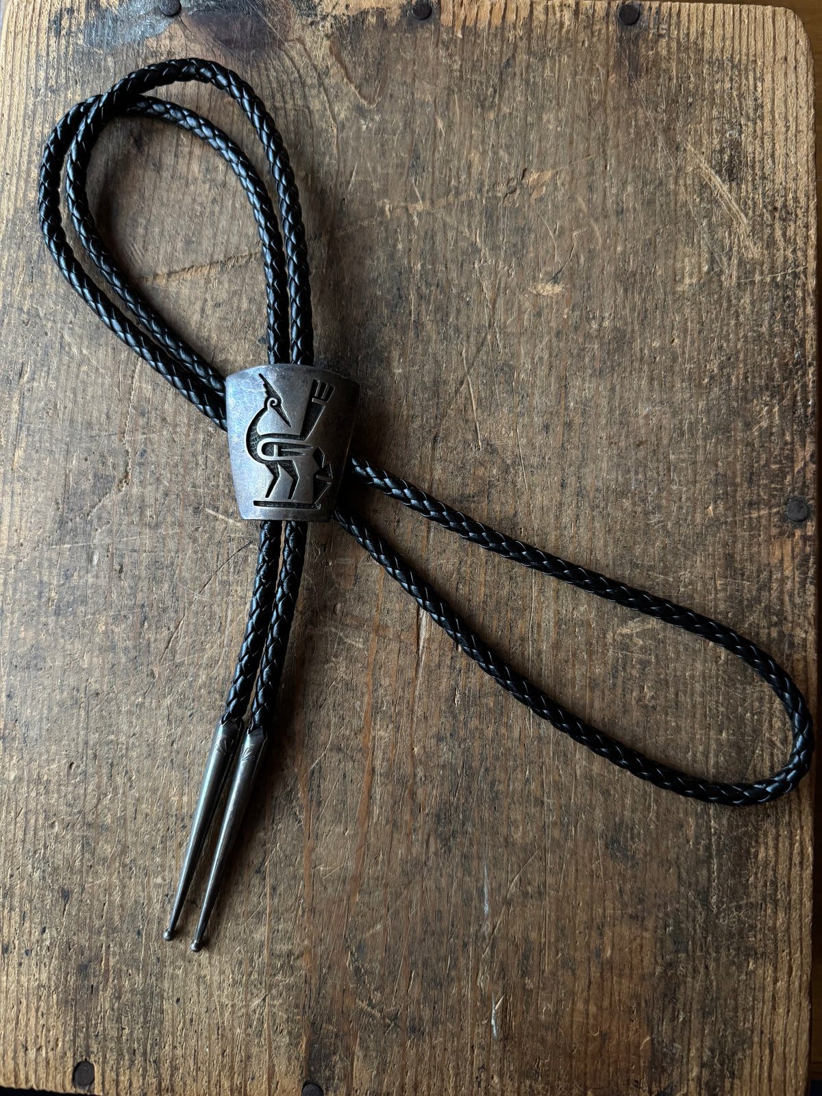 Vintage Sterling Silver Hopi Bird Bolo