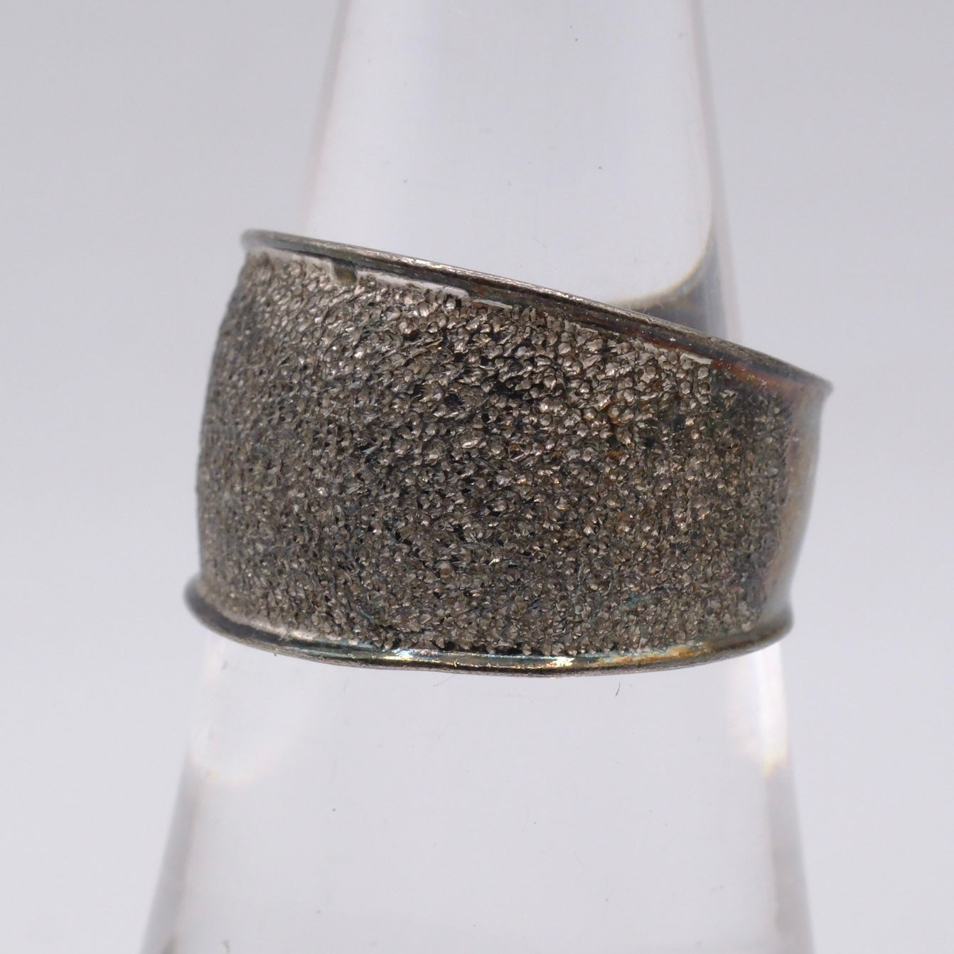 Vintage Sterling Silver Modernist Band Ring 6.5