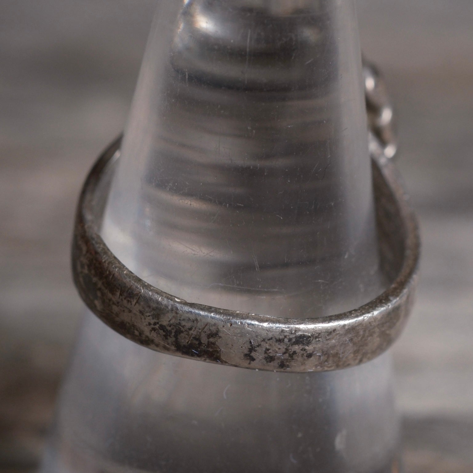 Vintage Sterling Abal;one Ring 9.5