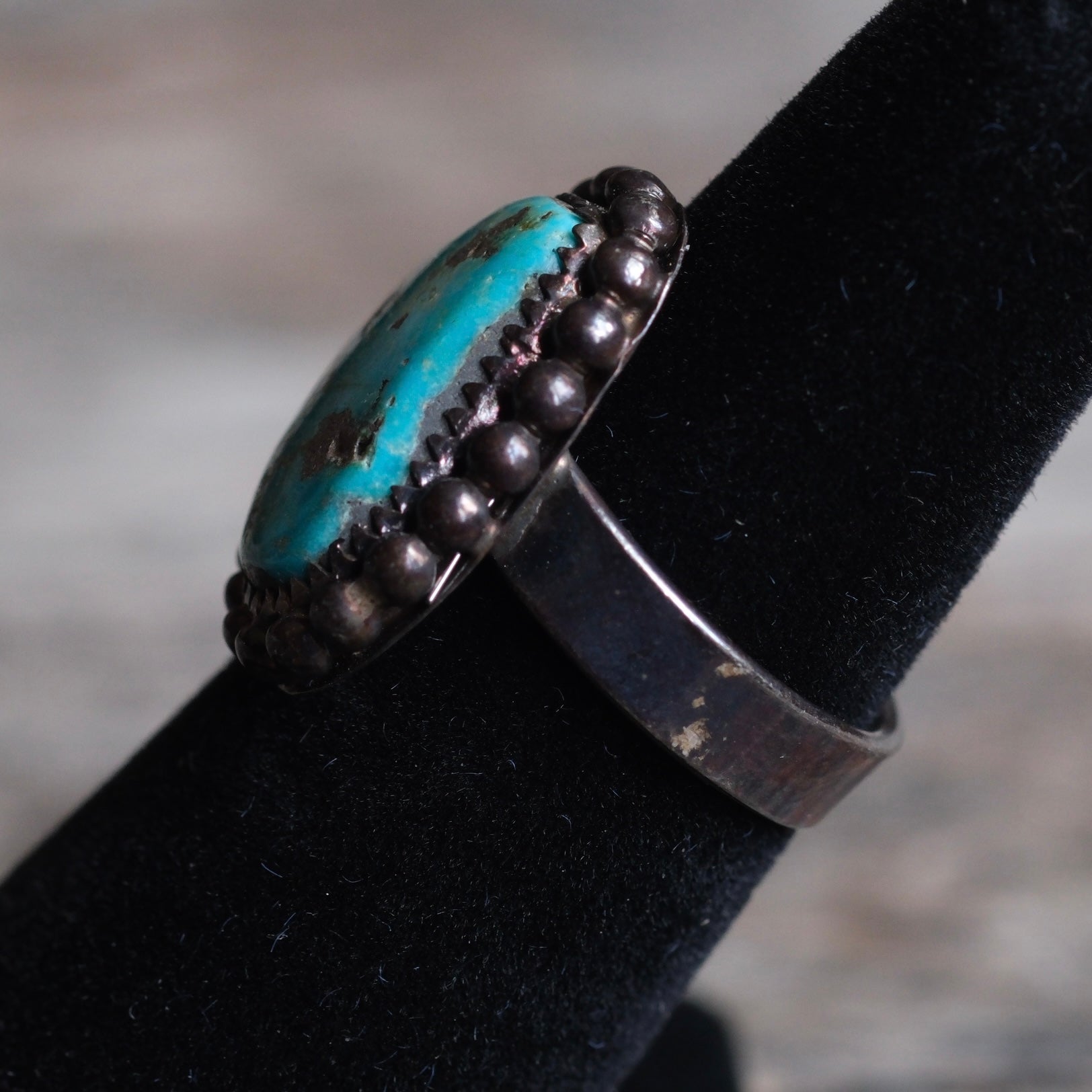 Vintage Sterling Turquoise Ring 5.5