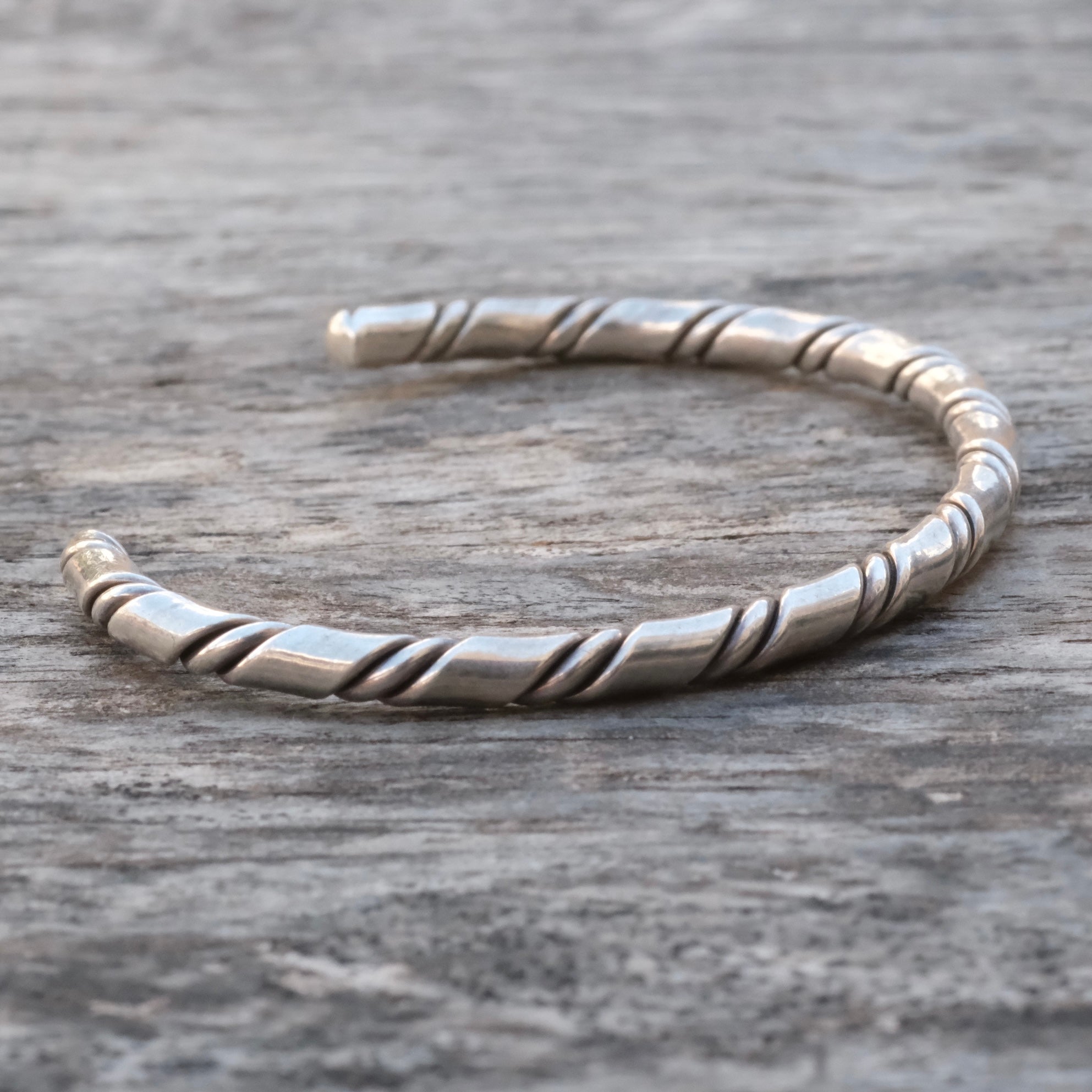 Vintage Sterling Silver Plated Twisted Cuff Bracelet