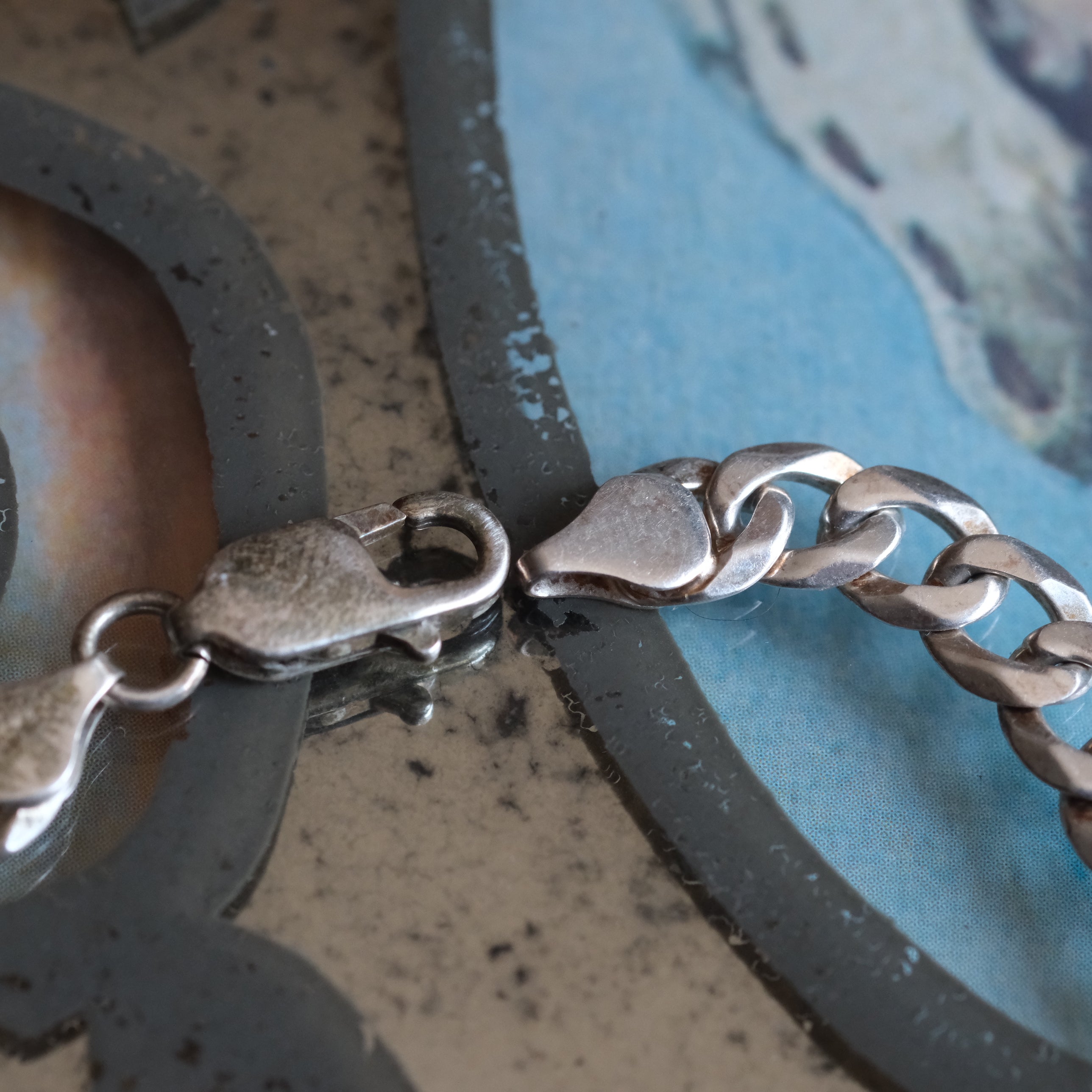 Vintage Sterling Silver ID Bracelet 8"