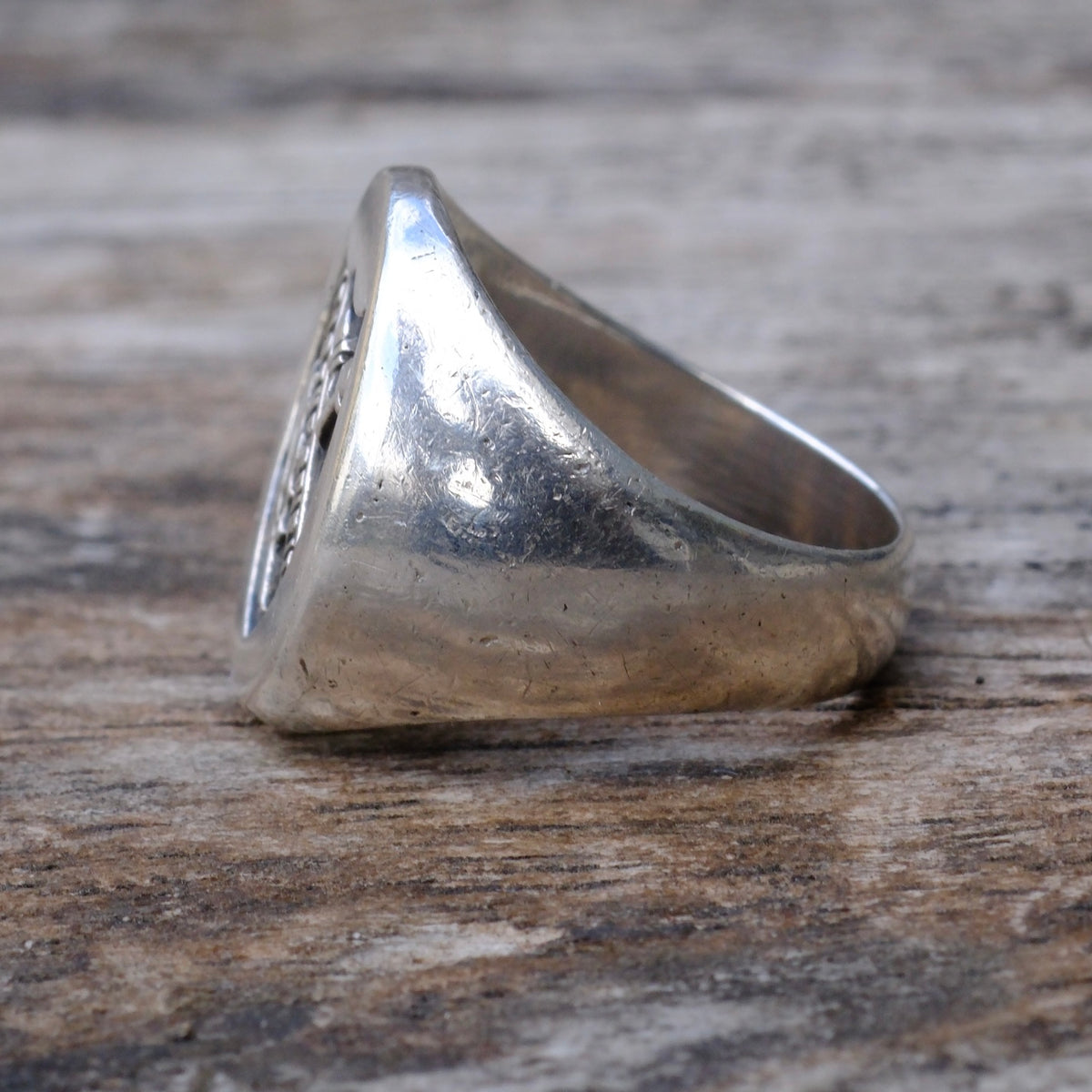 Vintage Sterling Silver Signet Ring 3.5