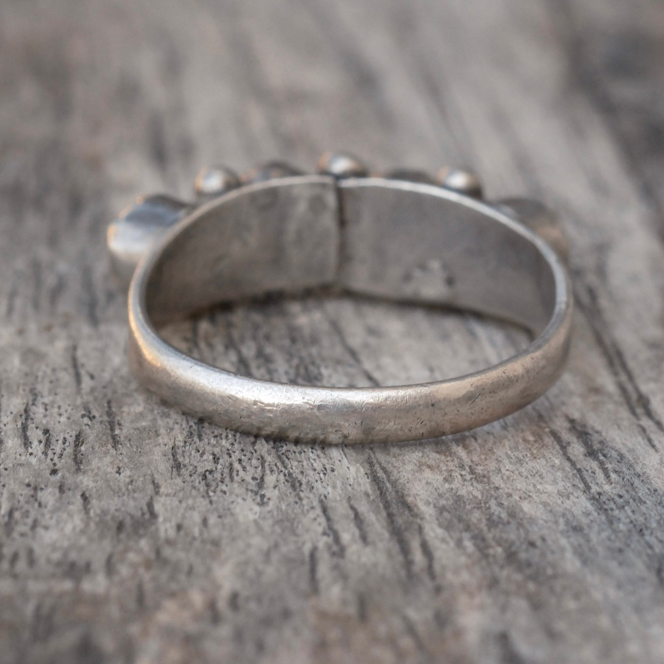 Vintage Sterling Turquoise Inlay Ring 6