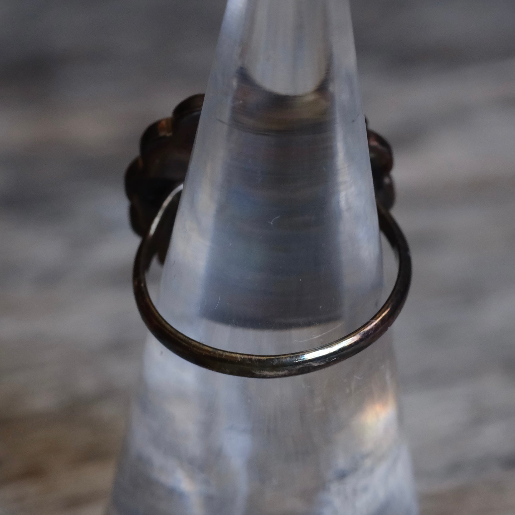 Vintage Sterling Zuni Surface Inlay Ring 5.25