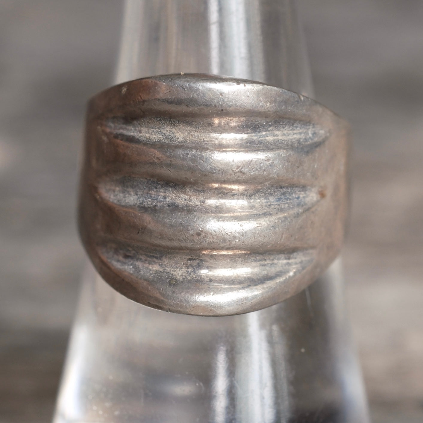 Vintage Sterling Silver Modernist Ring 8