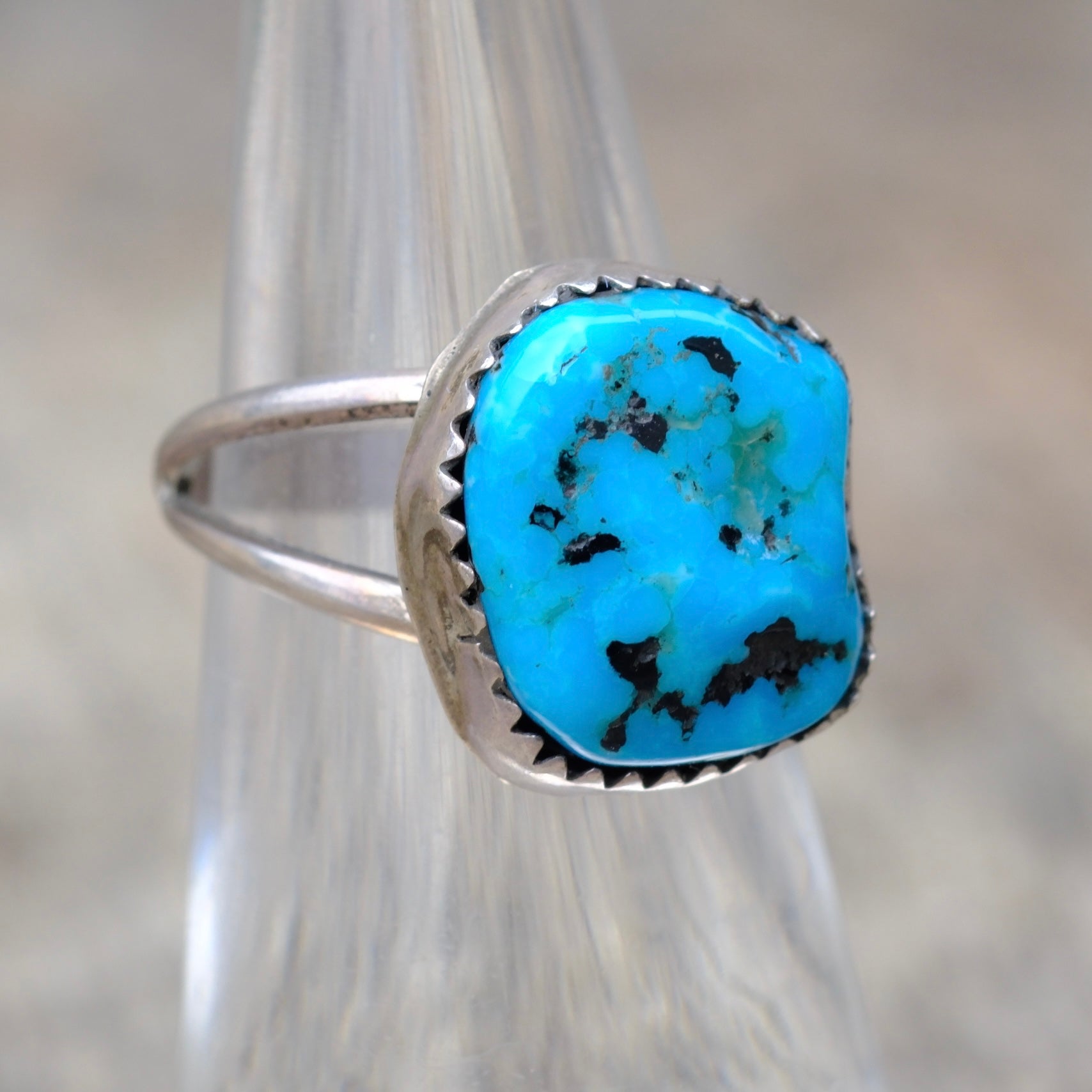 Vintage Sterling Turquoise Ring 5