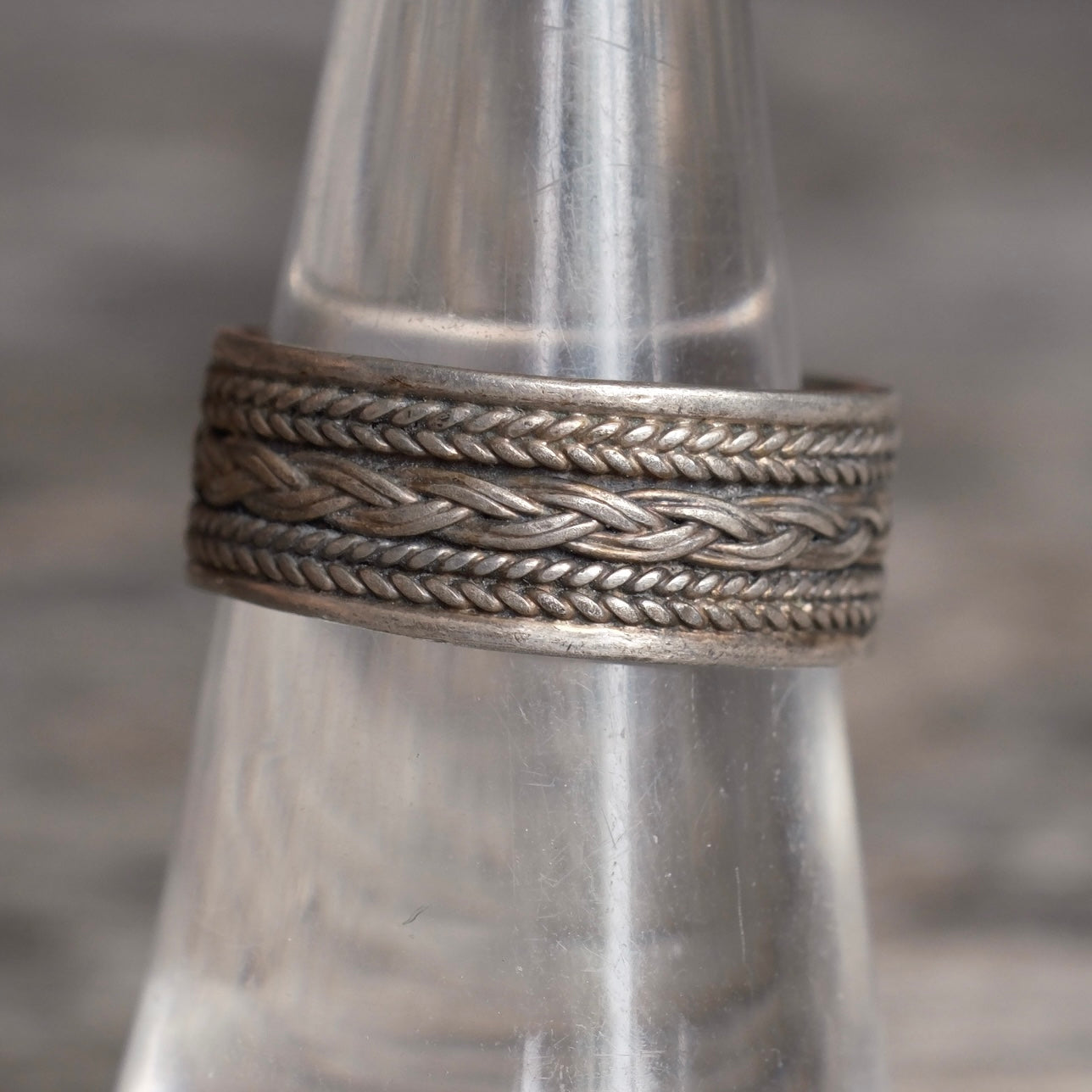 Vintage Sterling Silver Braided Band Ring 6.5