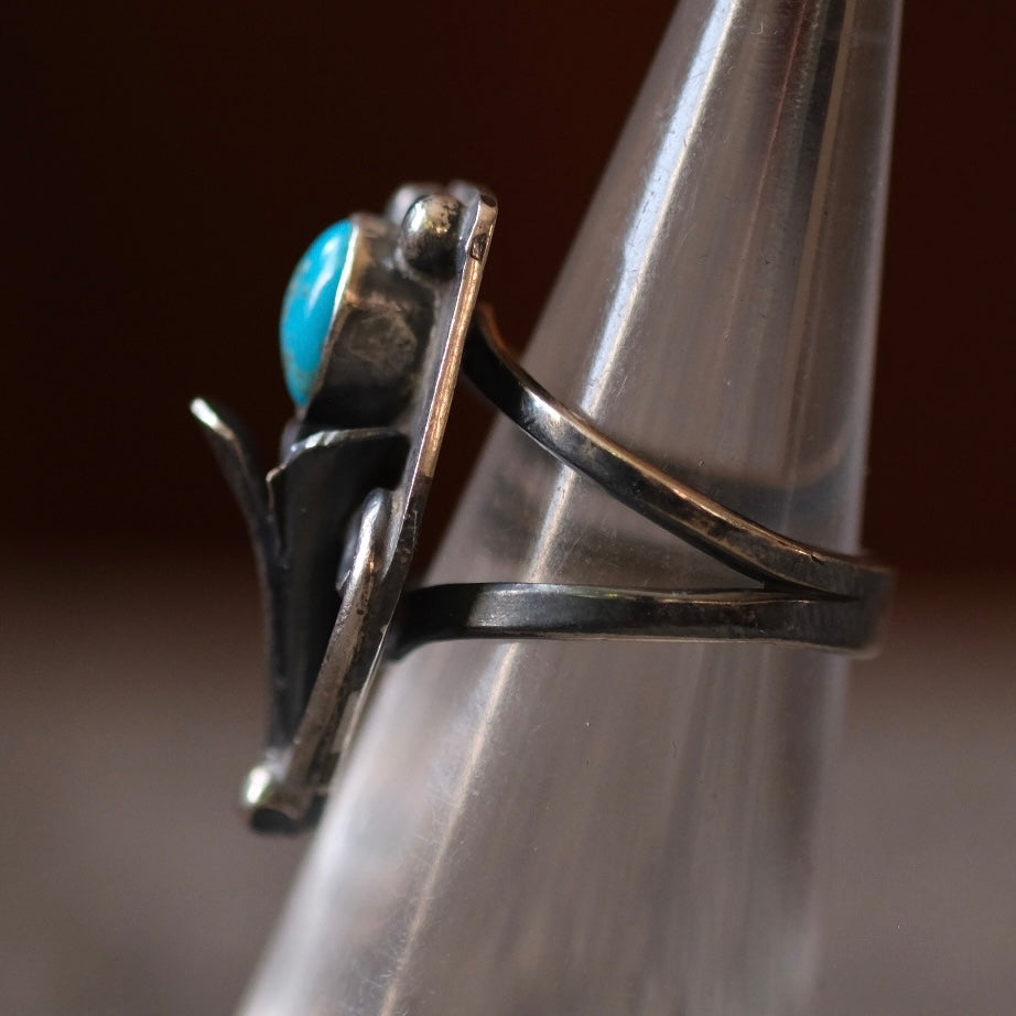 Vintage Sterling Turquoise Ring 5
