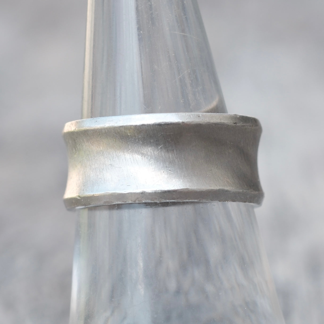 Vintage Sterling Silver Modernist Band Ring 6.75