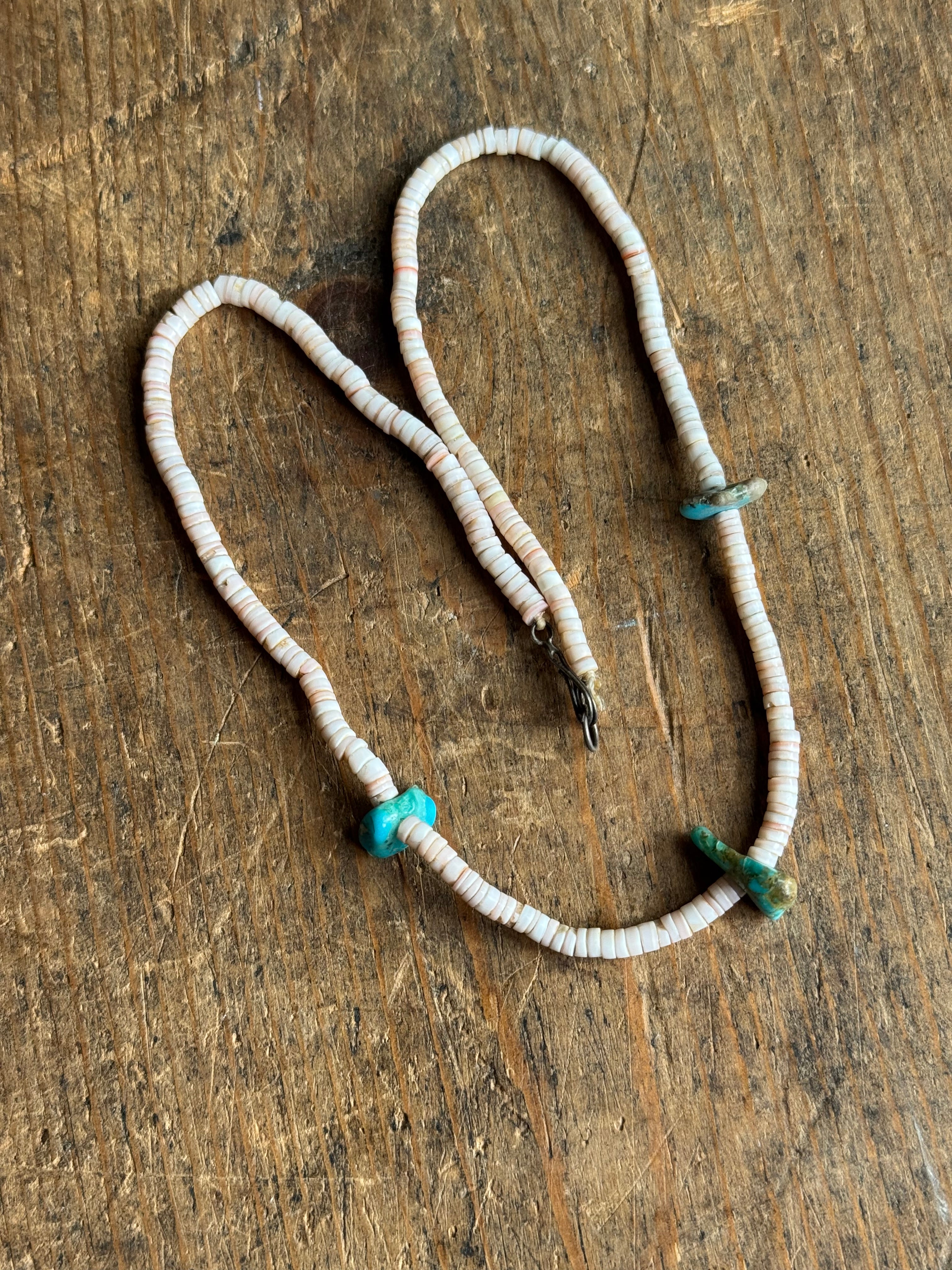 Vintage Shell and Turquoise Necklace