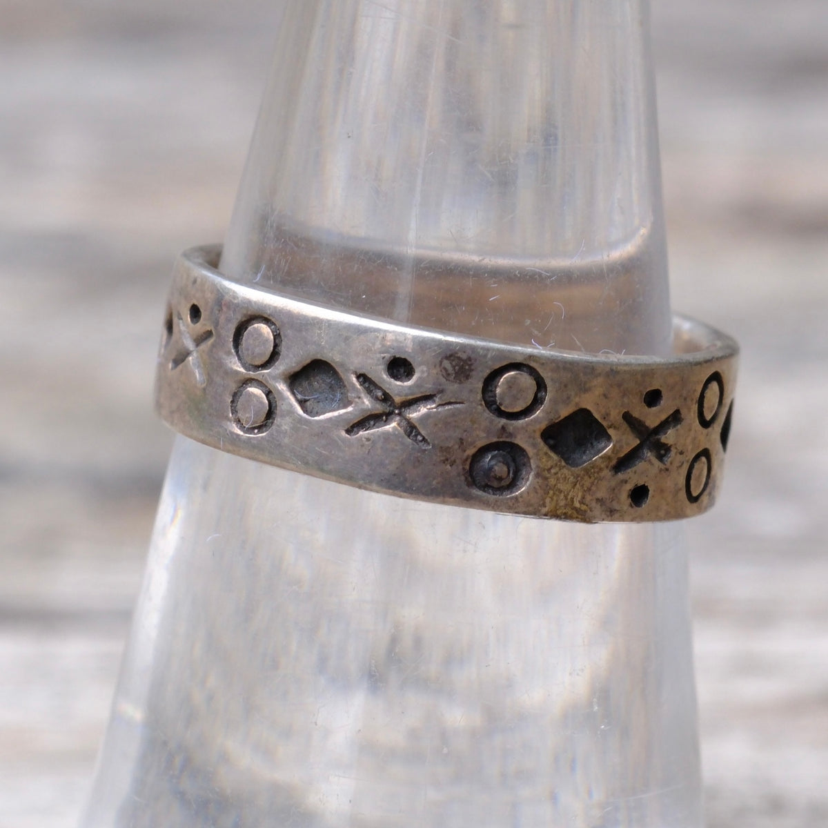 Vintage Sterling Stamped Band Ring 6