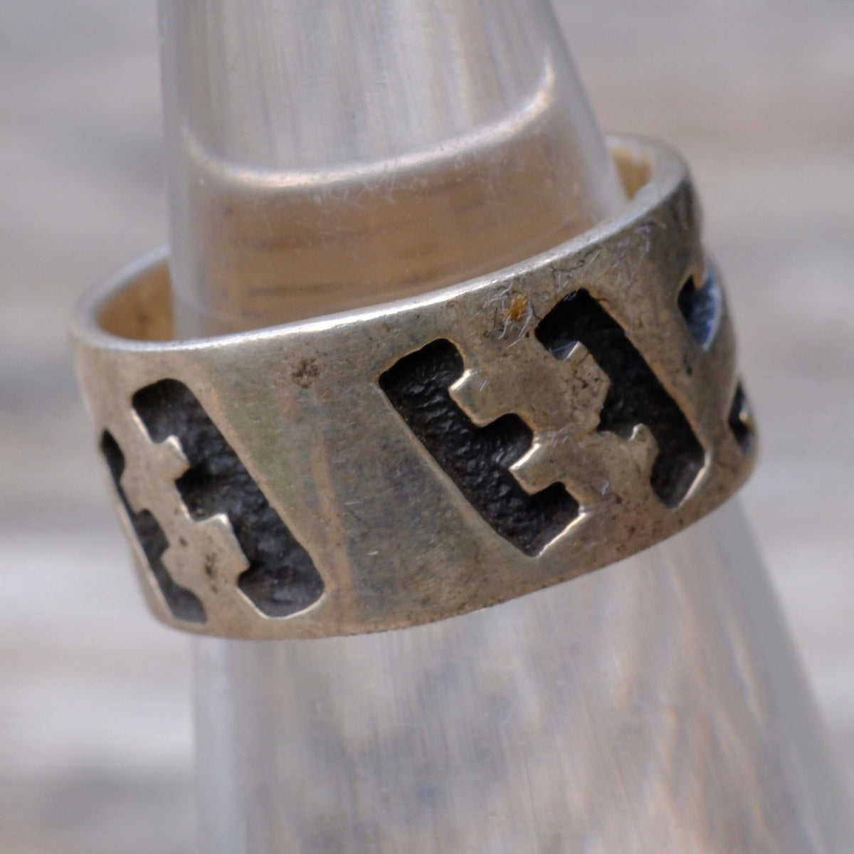 Vintage Sterling Silver Stamped Ring 4.5