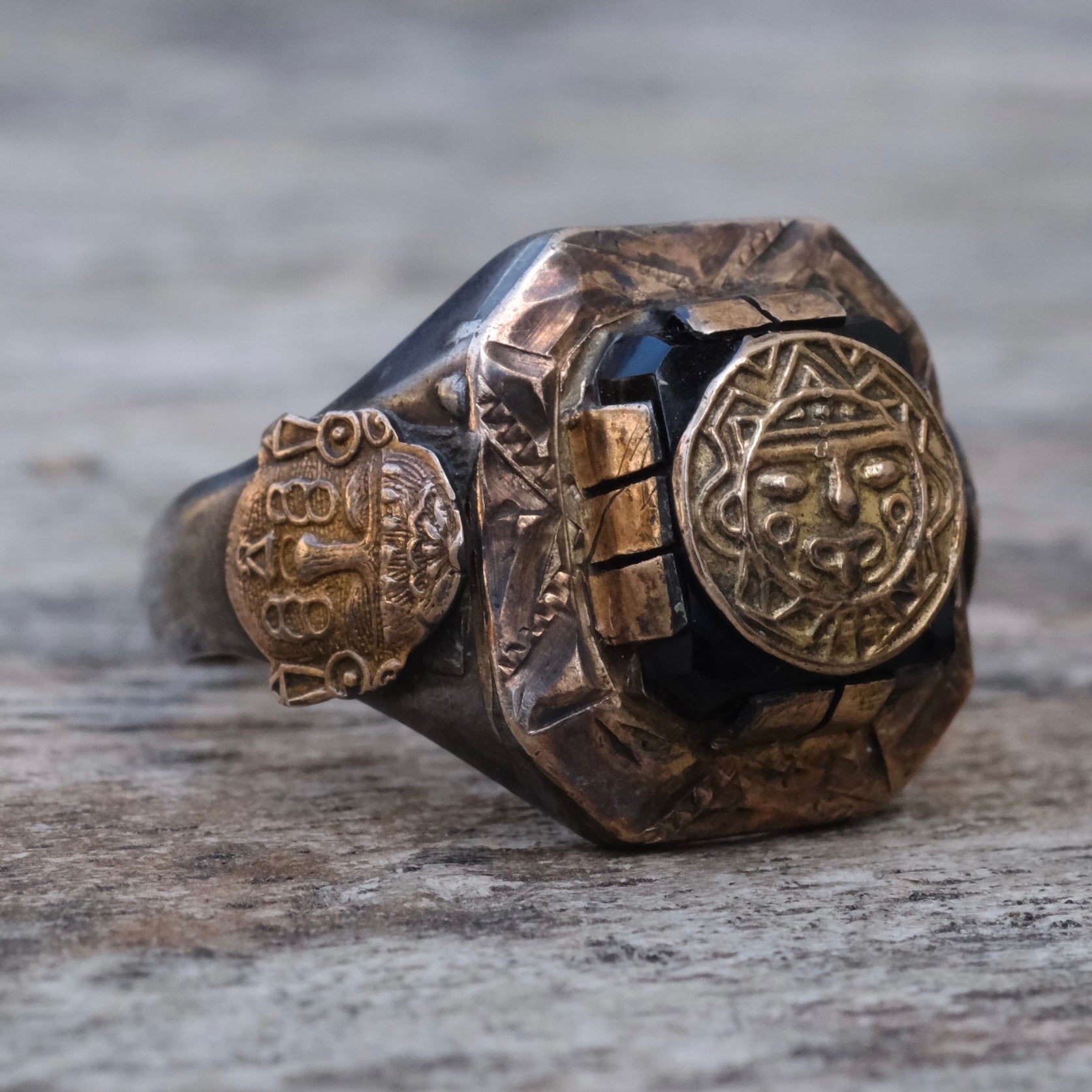 Vintage Mexican Biker Souvenir Ring 9