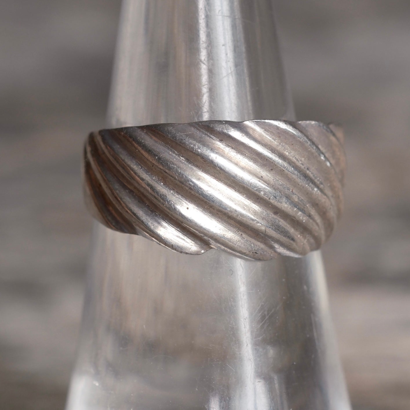 Vintage Sterling Silver Modernist Ring 6.5