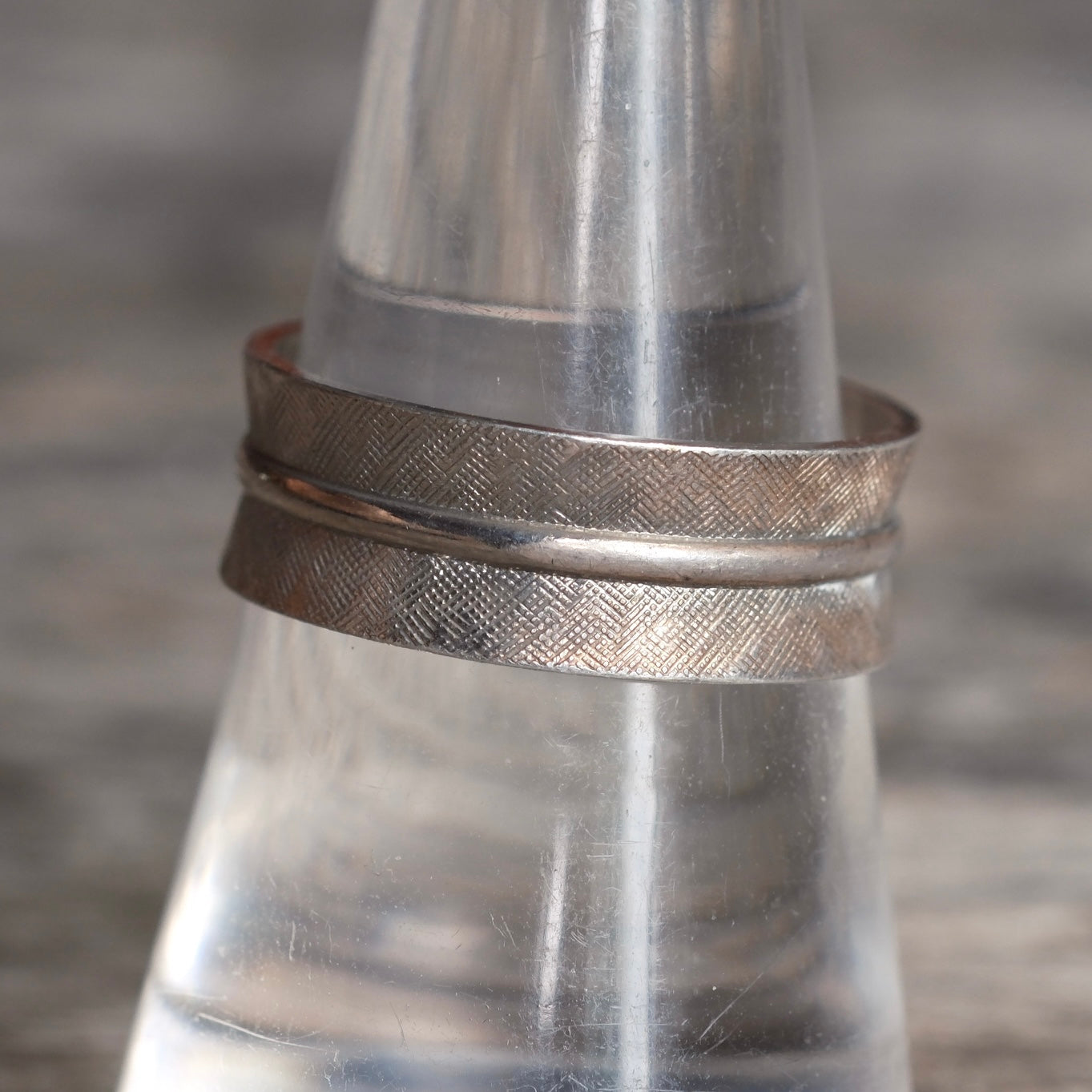 Vintage Sterling Silver Modernist Ring 9