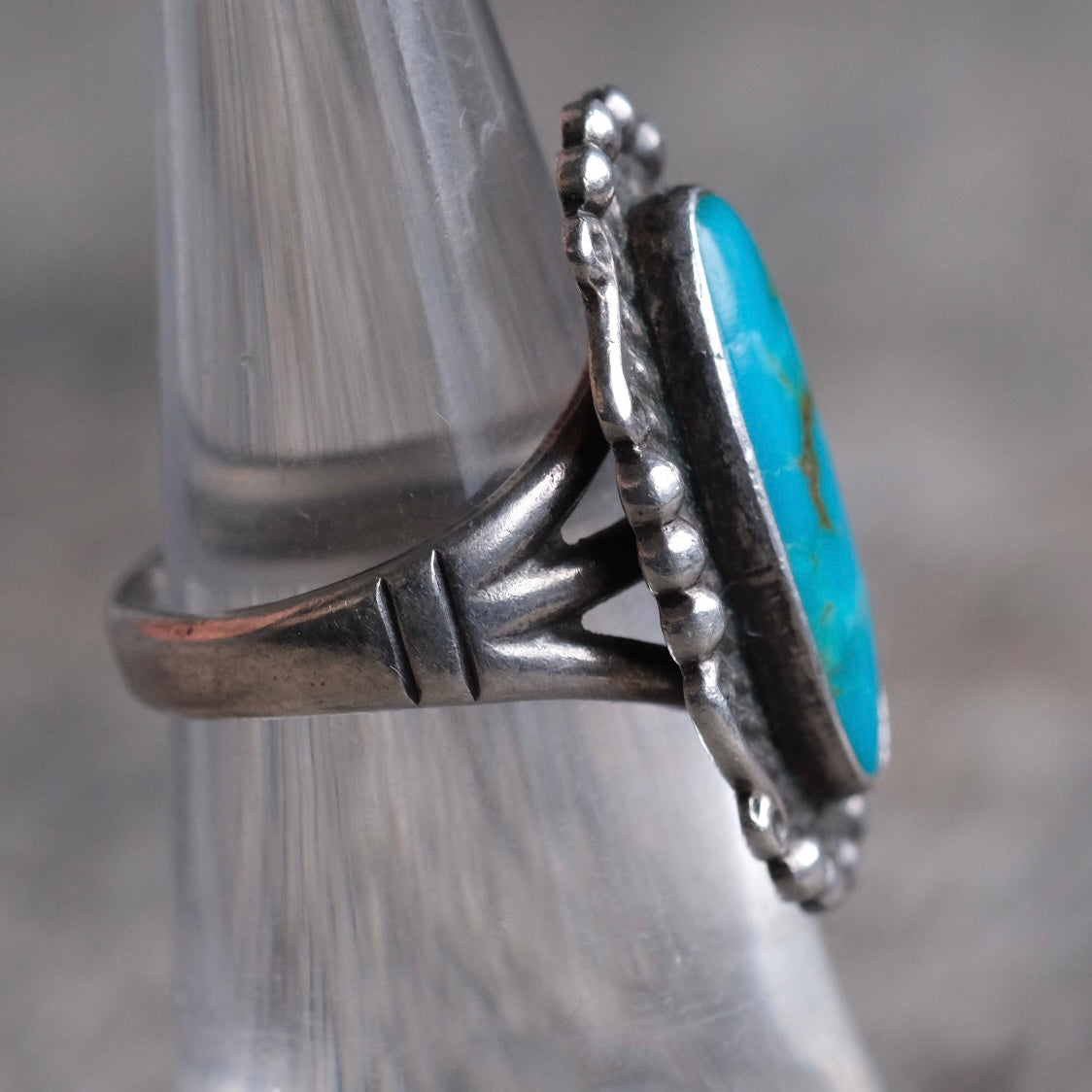 Vintage Sterling Turquoise Ring 5.5
