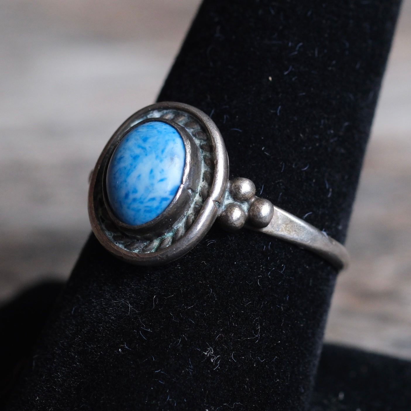 Vintage Sterling Sodalite Ring 8.75