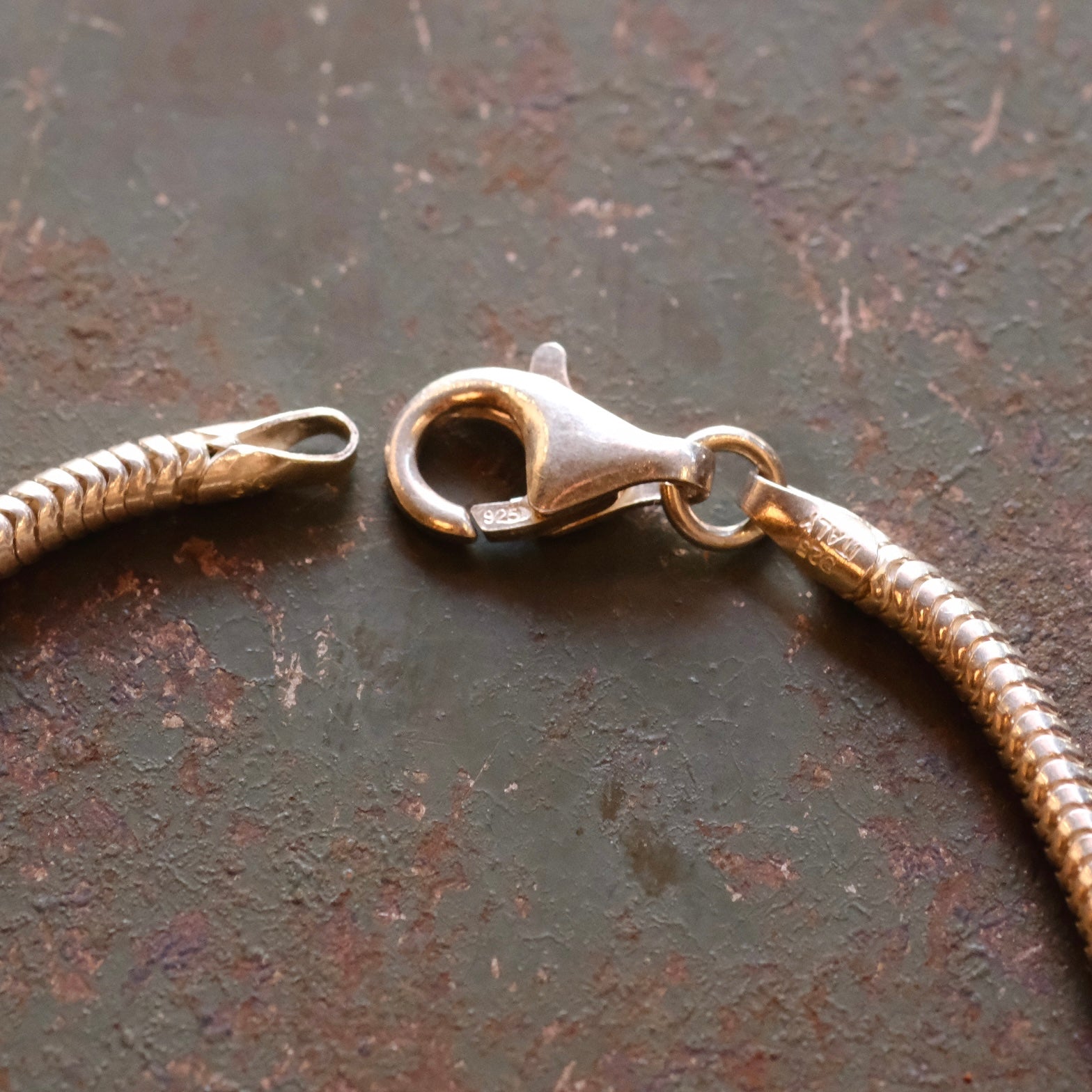 Vintage Sterling Silver Snake Chain Bracelet