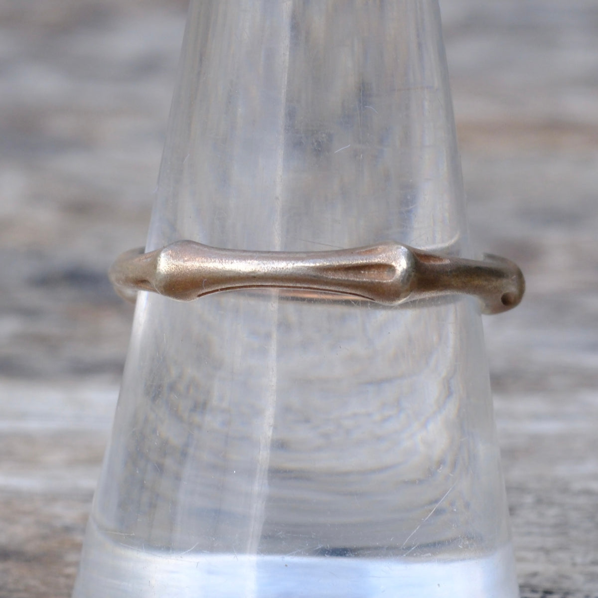 Vintage Sterling Bamboo Band Ring 8.75