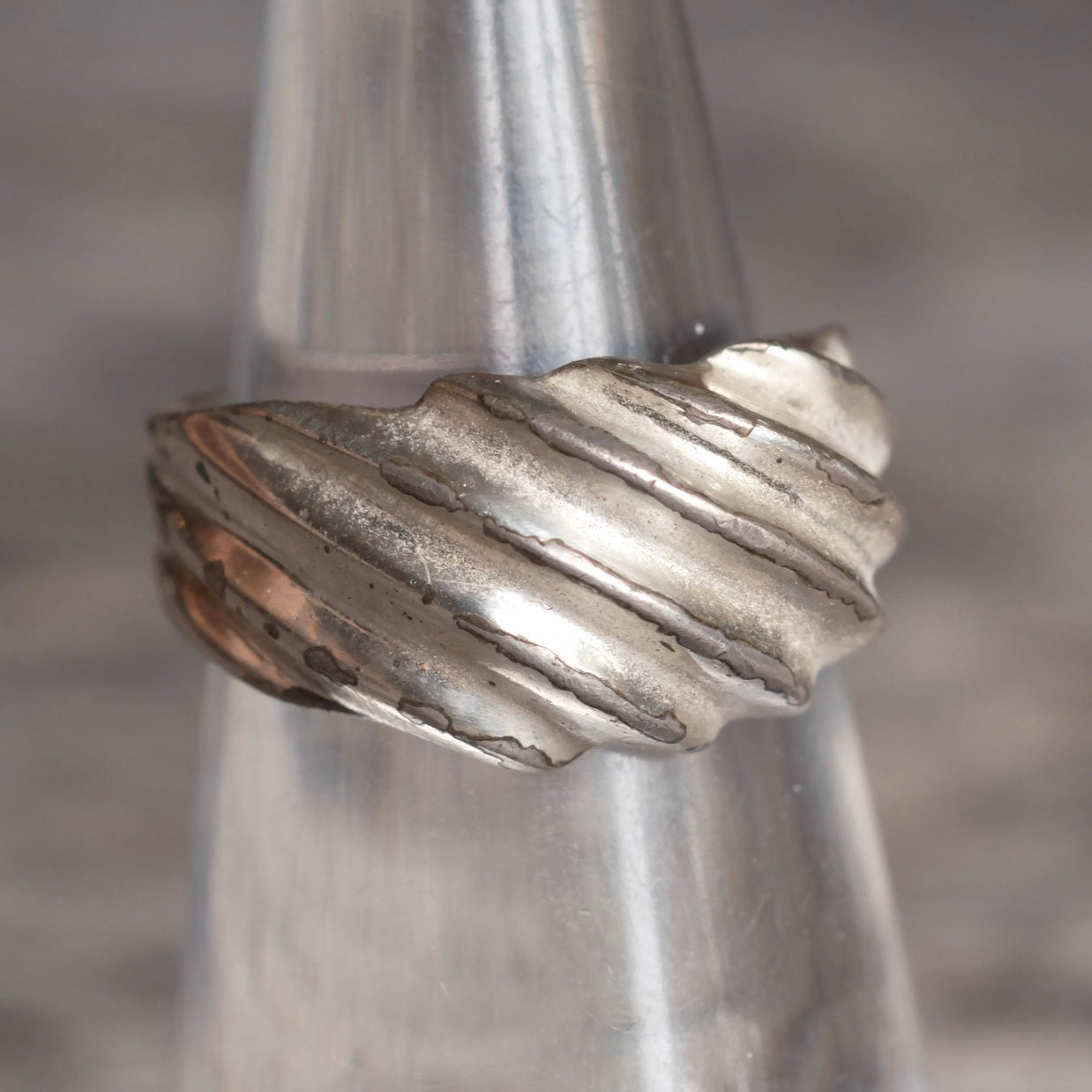 Vintage Sterling Silver Modernist Ring 6