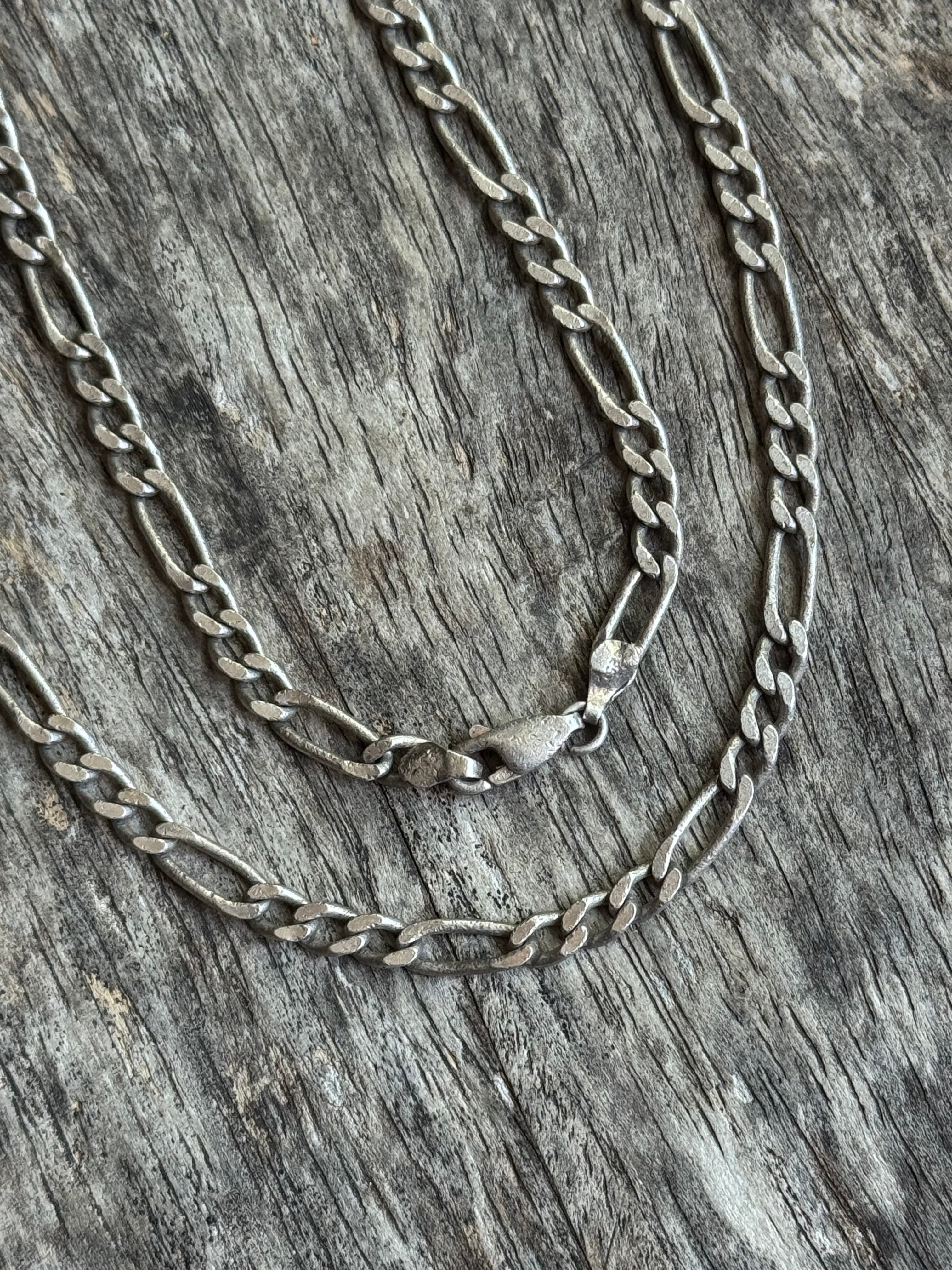 Vintage Sterling Silver Figaro Chain