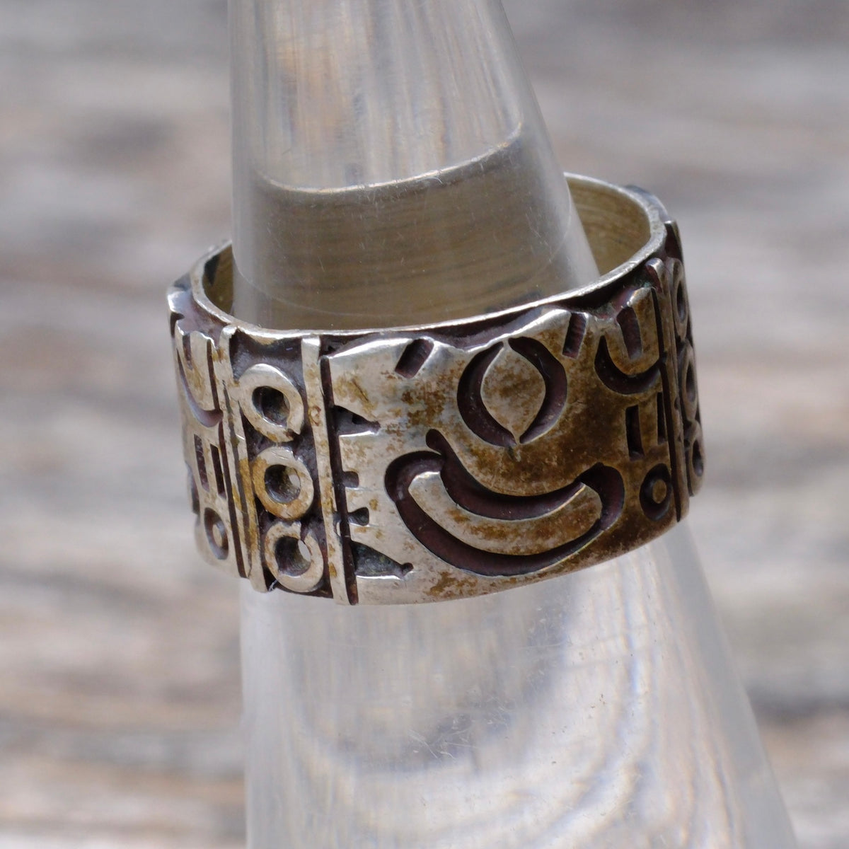 Vintage Sterling Silver Stamped Band Ring 5