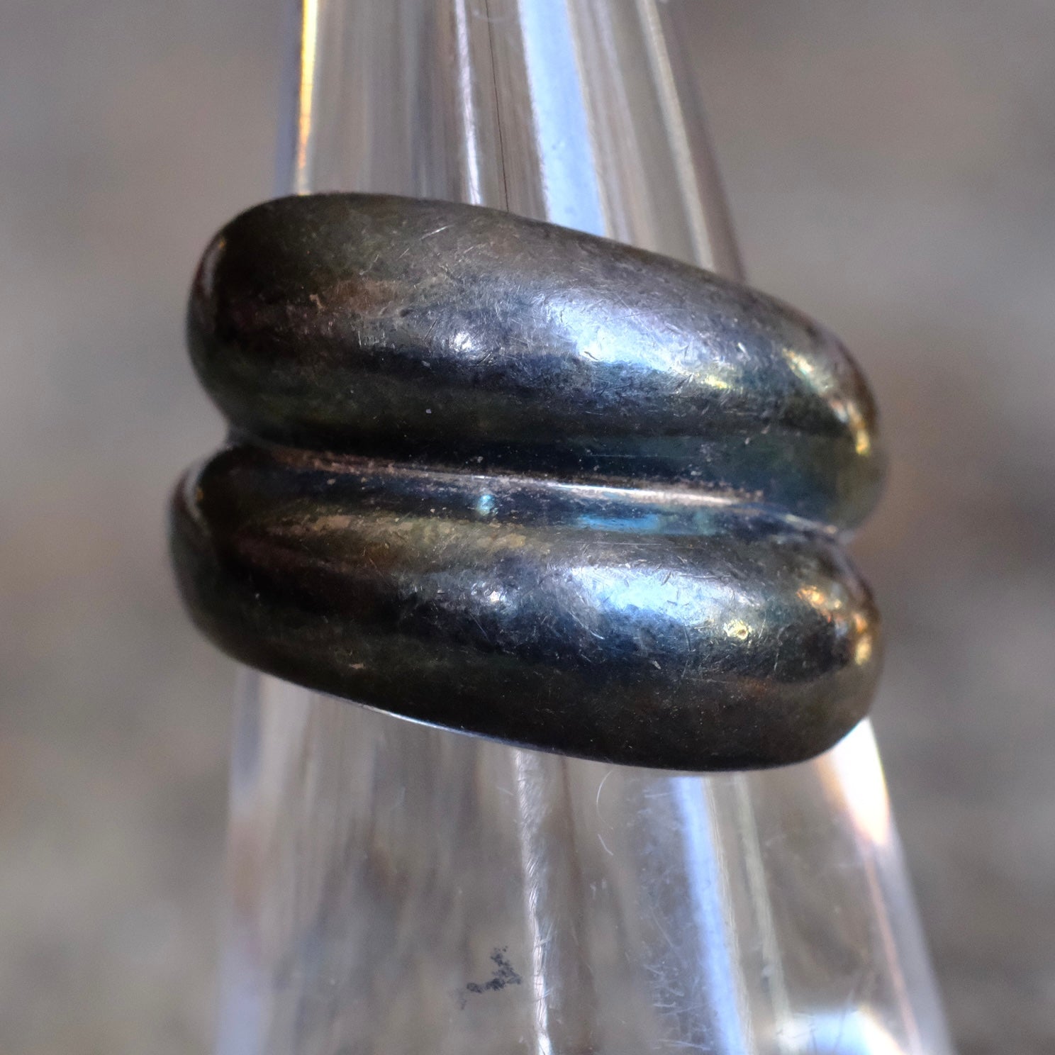 Vintage Sterling Silver Modernist Ring 5.75