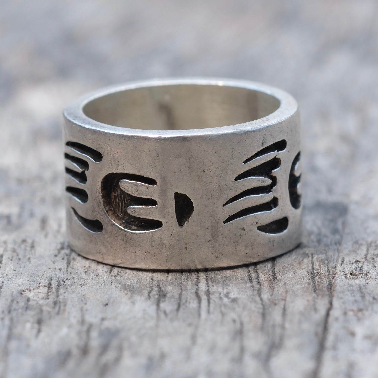 Vintage Sterling Stamped Bear Paw Ring 6.75